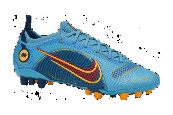 Chaussures foot gazon synthétique Nike Mercurial Vapor 14 Elite AG bleu