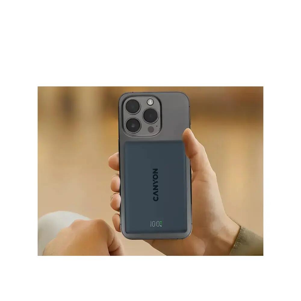 Batería externa Canyon OnPower 511 10000mAh Slim MagSafe Negra 5/5