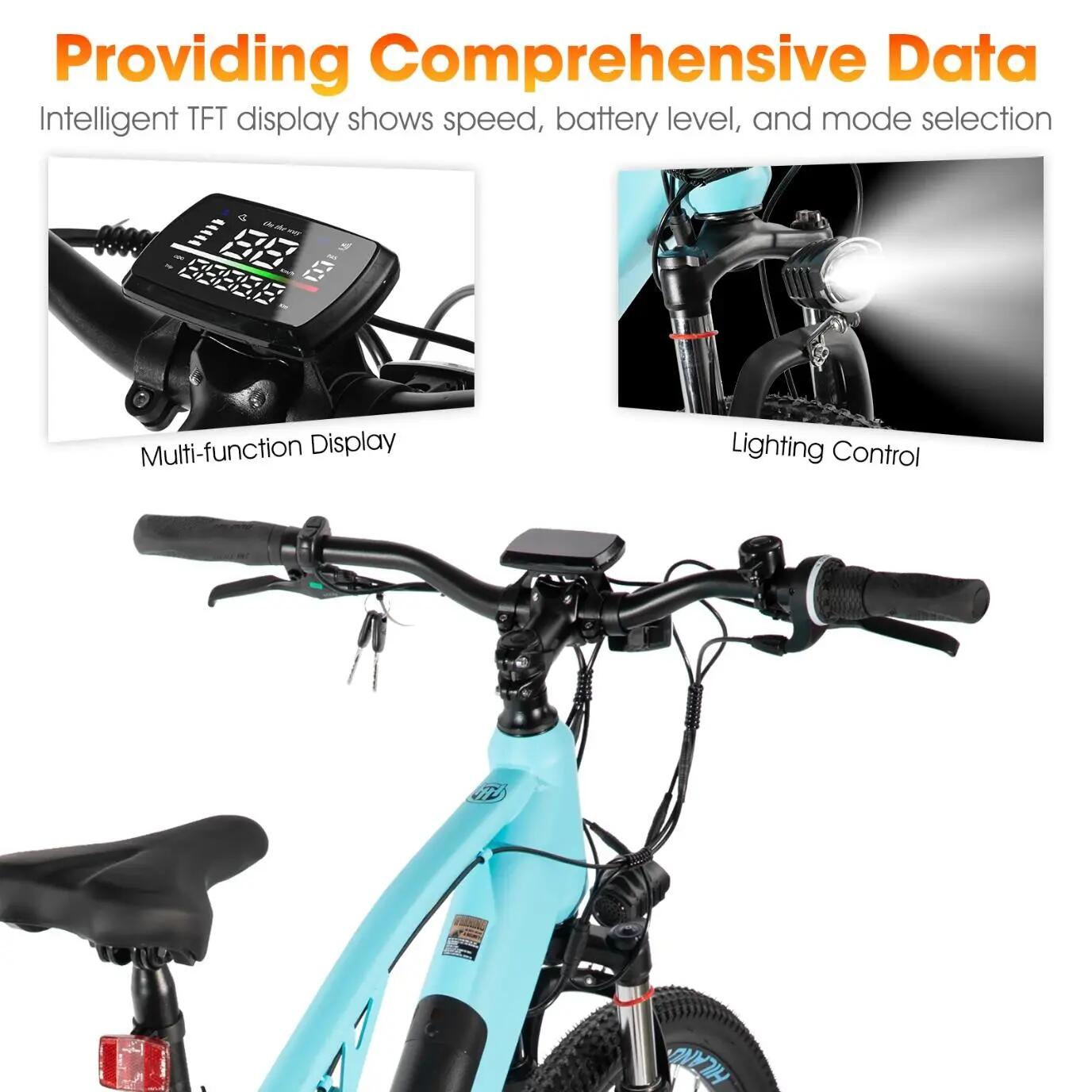 Mujer Hombre MTB Eléctrica 27,5 Pulgadas 7 Velocidades Doble Suspensión Spokane 5/7