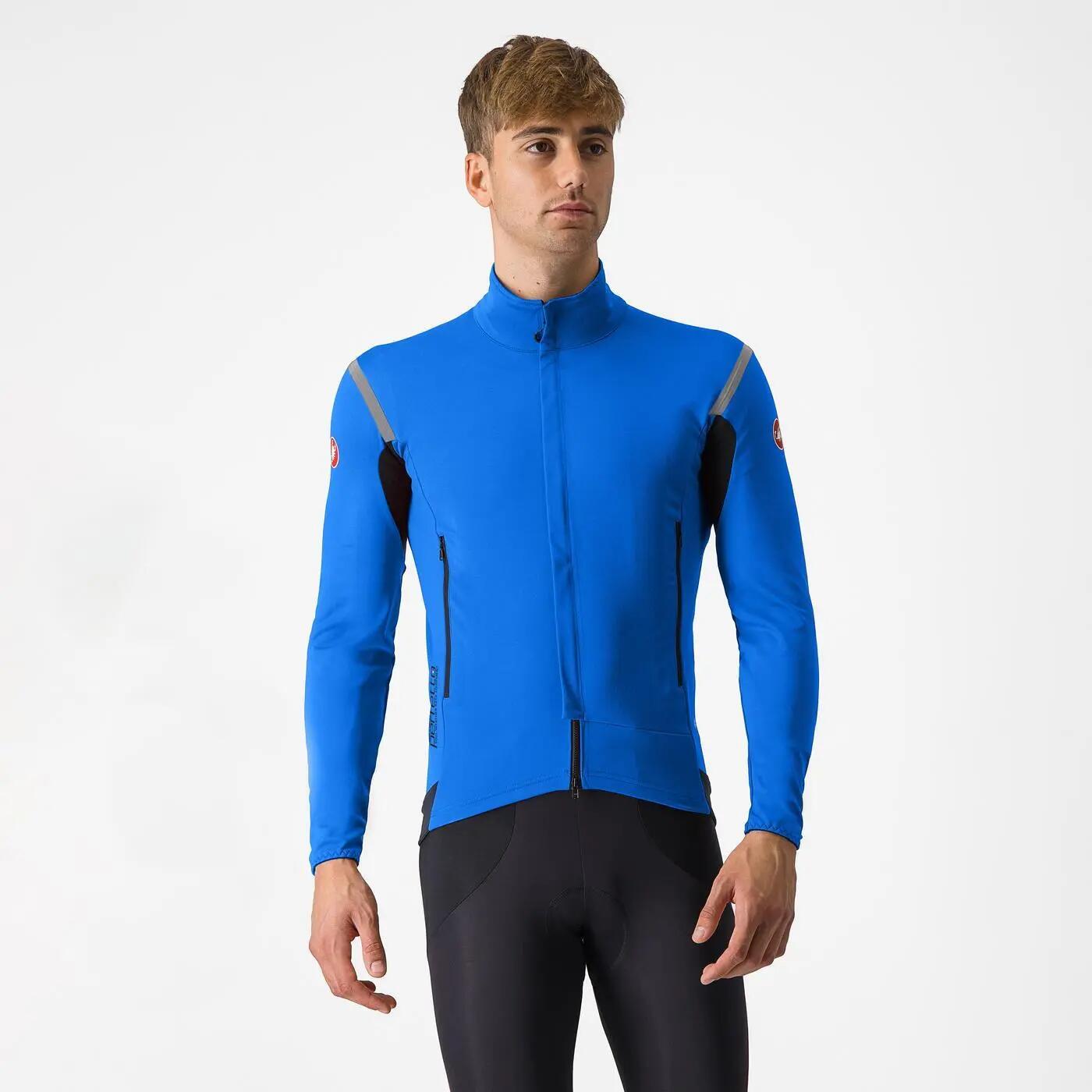 Jachetă ciclism Castelli Perfetto RoS 2 - albastru electric/argintiu reflex | G…