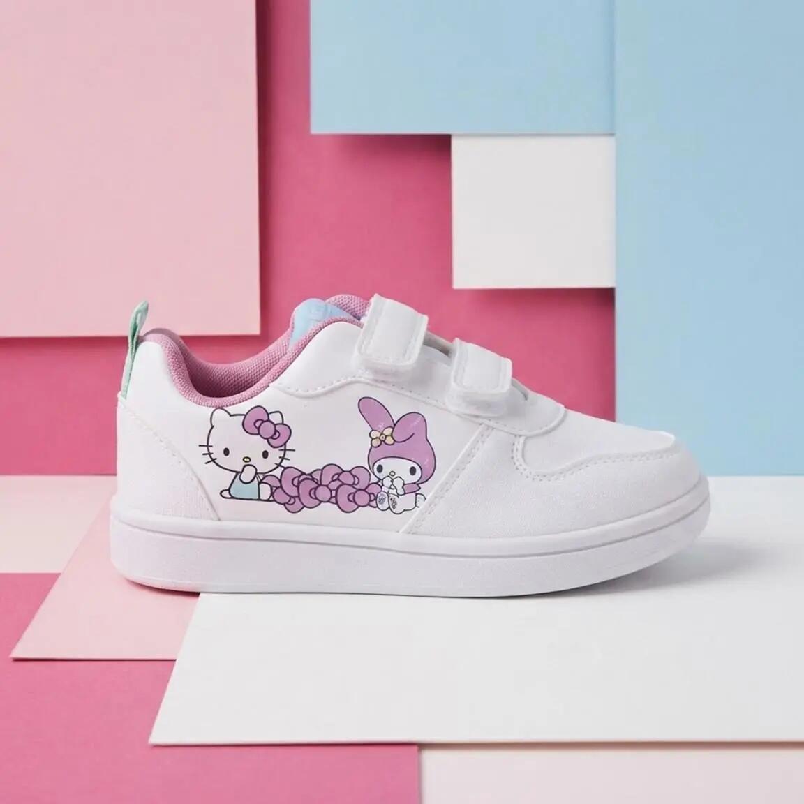Zapatillas Deportivas Infantil Hello Kitty con Doble Velcro Blancas 6/6