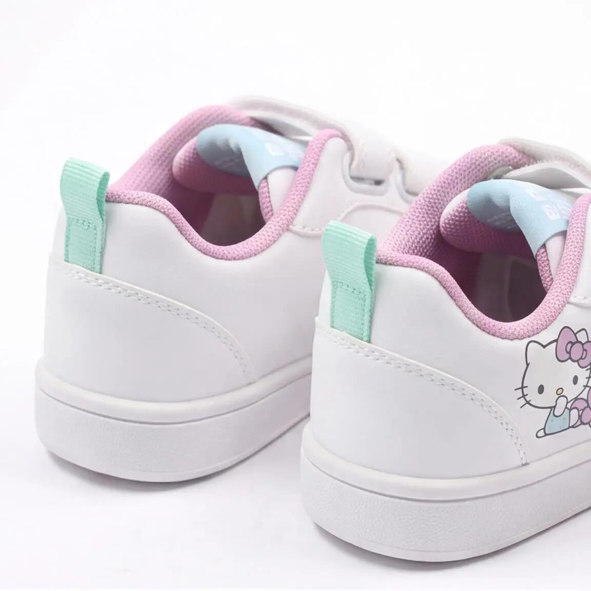 Zapatillas Deportivas Infantil Hello Kitty con Doble Velcro Blancas 5/6