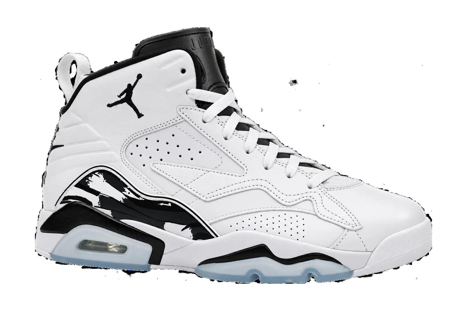 Hommes - Baskets montantes basses - Lacets, cuir - Air Jordan MVP - Blanc-Noir 1/1