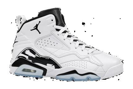 Hommes - Baskets montantes basses - Lacets, cuir - Air Jordan MVP - Blanc-Noir