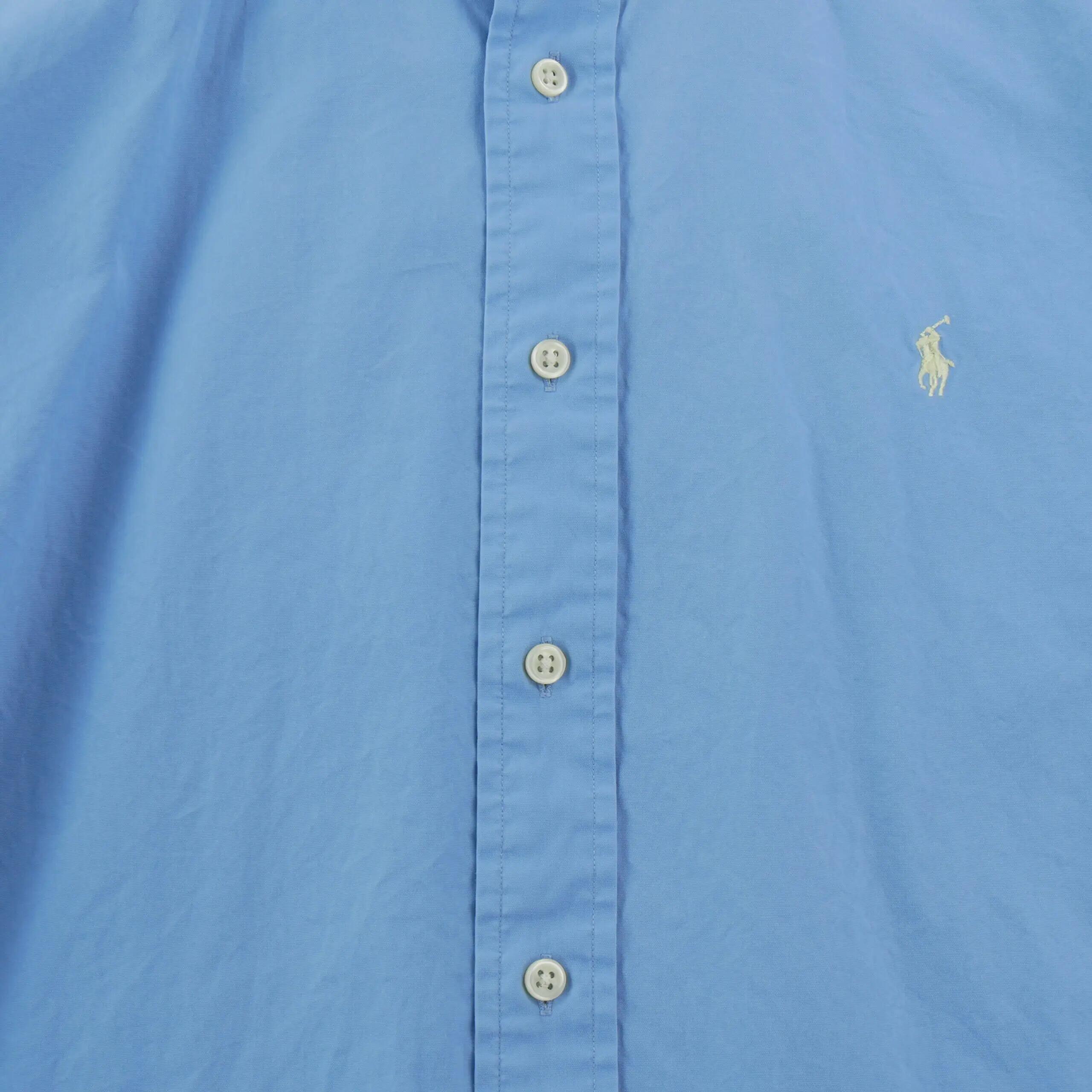 Second hand - Camicia classica uomo tinta unita blu - Stato molto buono 4/6