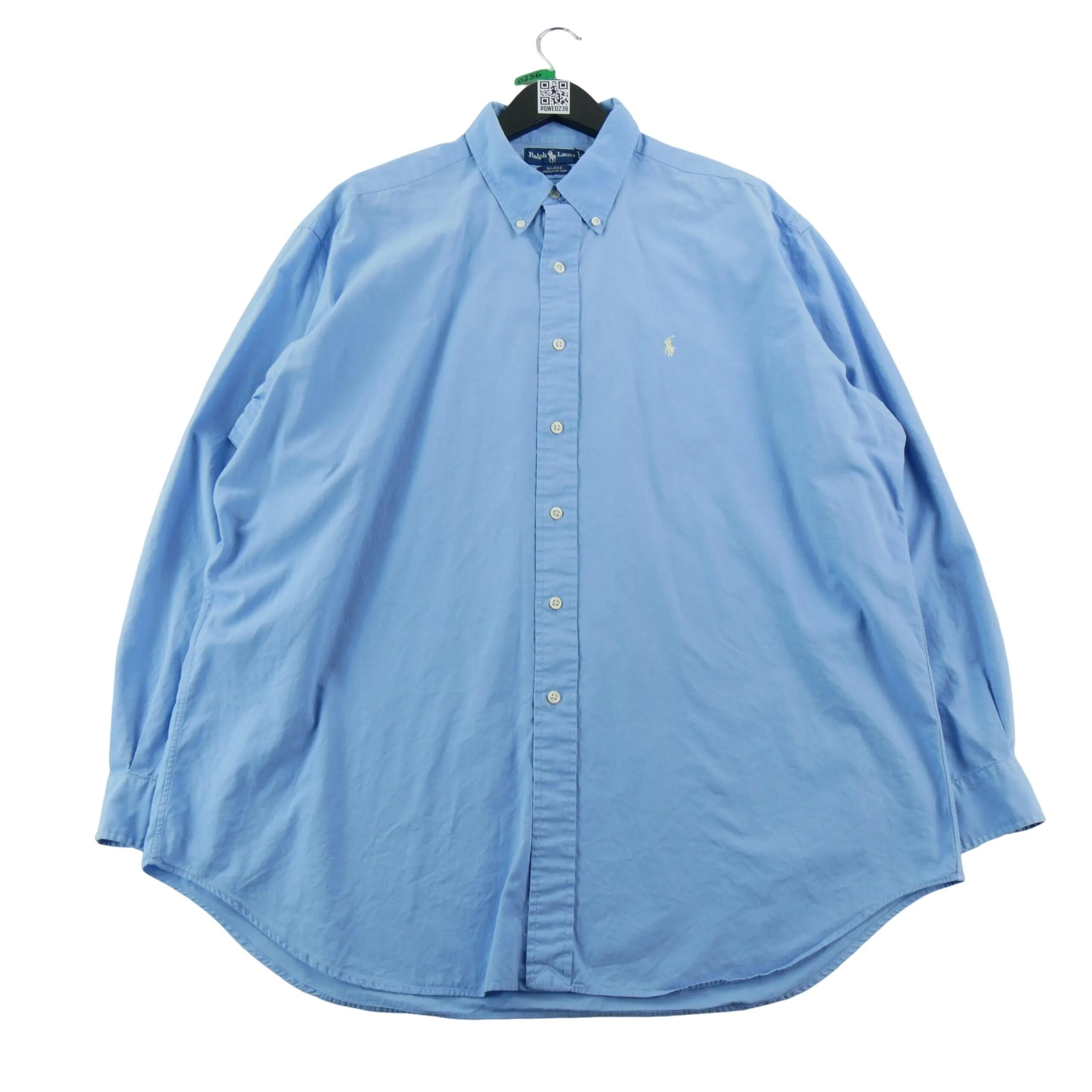 Second hand - Camicia classica uomo tinta unita blu - Stato molto buono 2/6