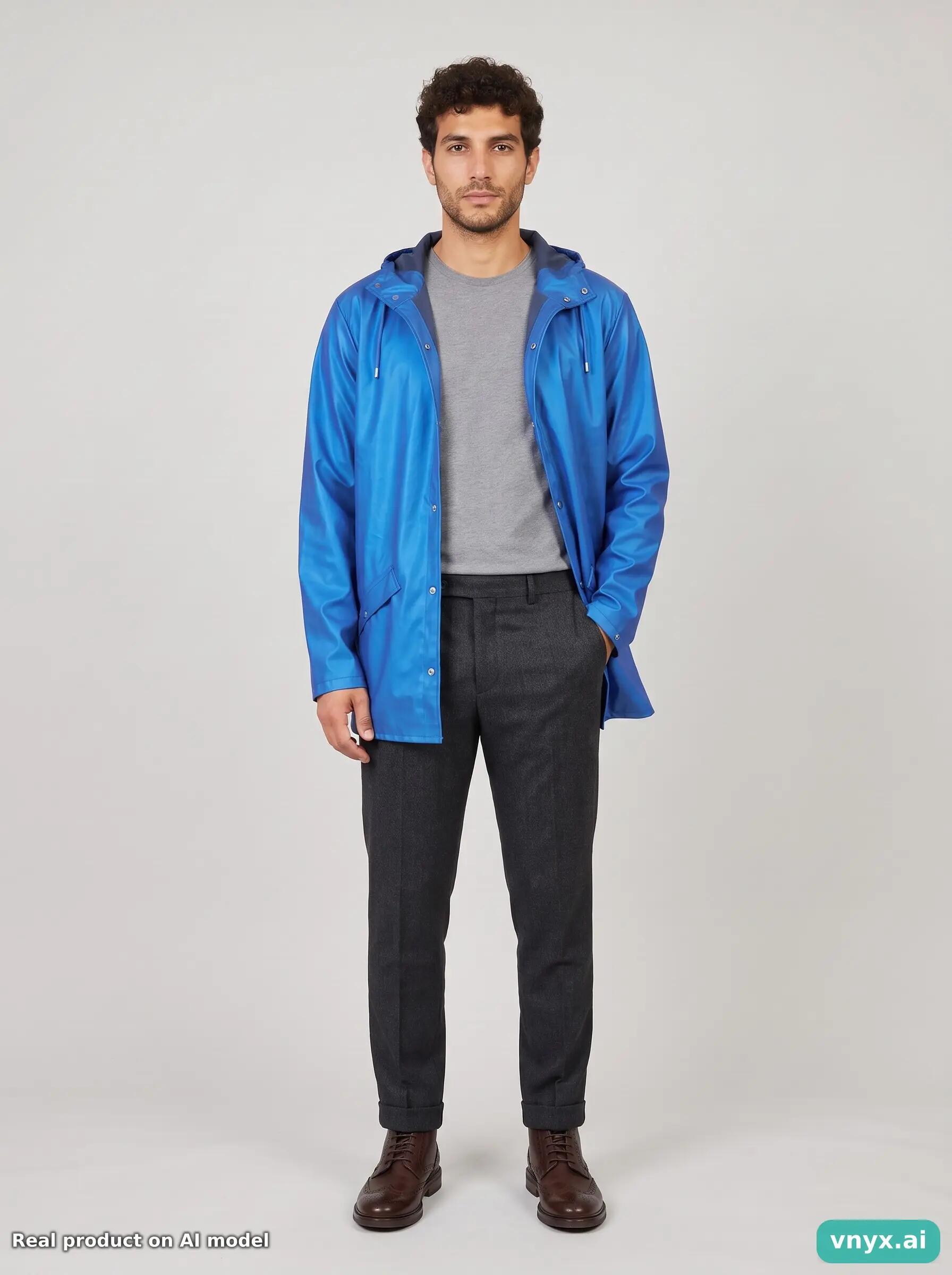 Second Life - Vintage RAINS Blue Windbreaker Men XL 5/5
