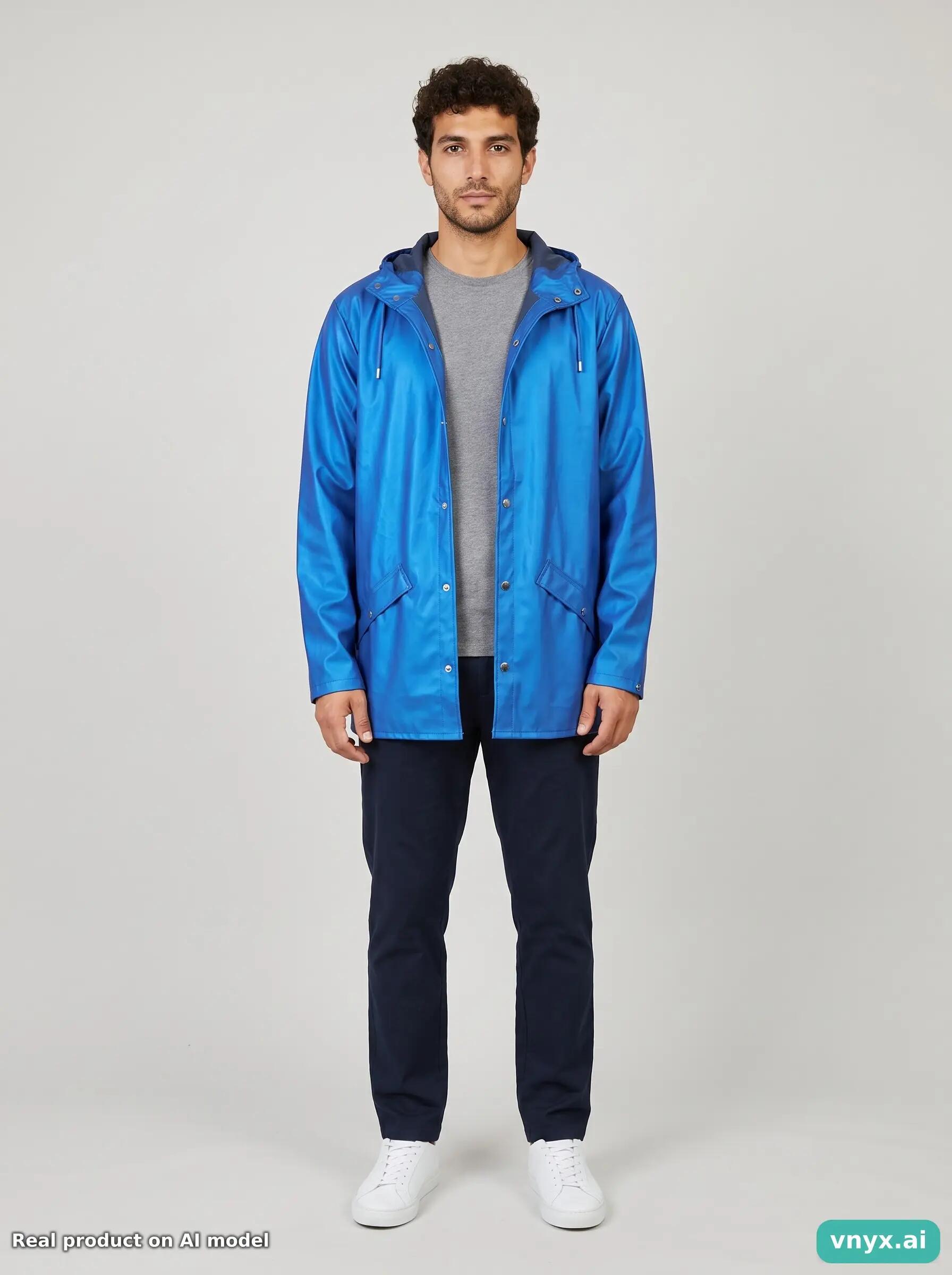 Second Life - Vintage RAINS Blue Windbreaker Men XL 3/5