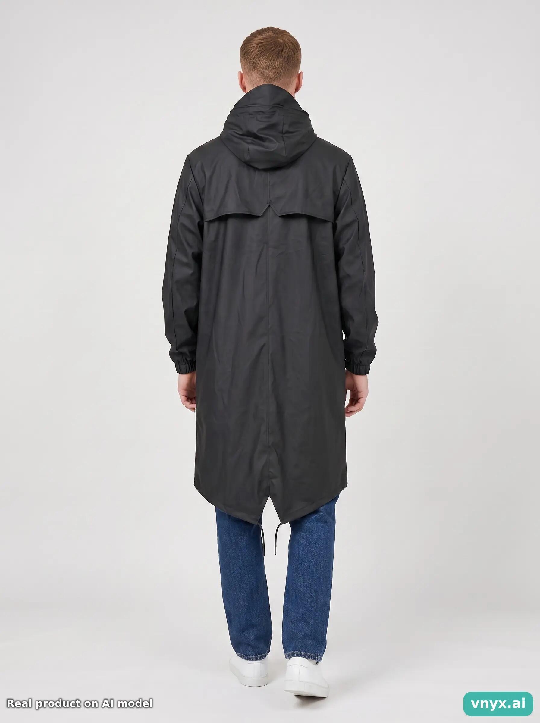 Second Life - Vintage RAINS Deep Black Long Coat Men S 4/5