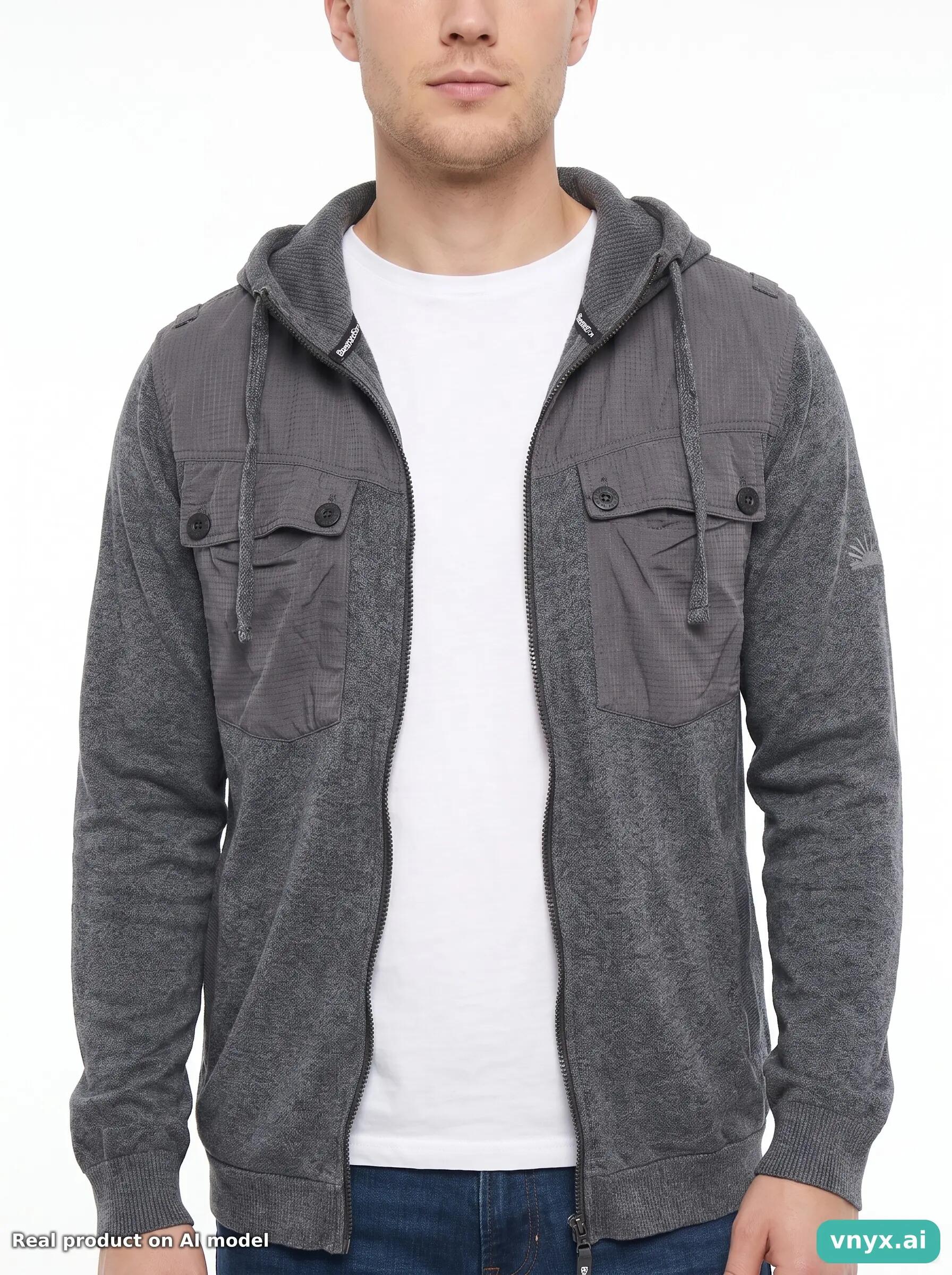 Second Life - Vintage Bench Dark Grey Hoodie Men S 5/5