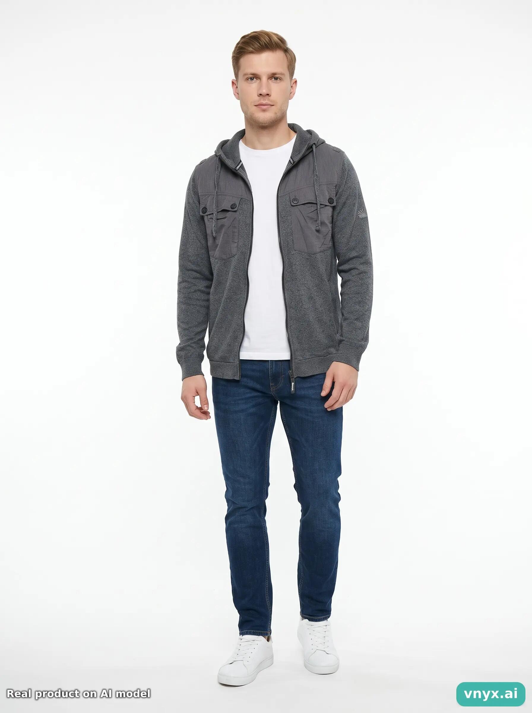 Second Life - Vintage Bench Dark Grey Hoodie Men S 3/5