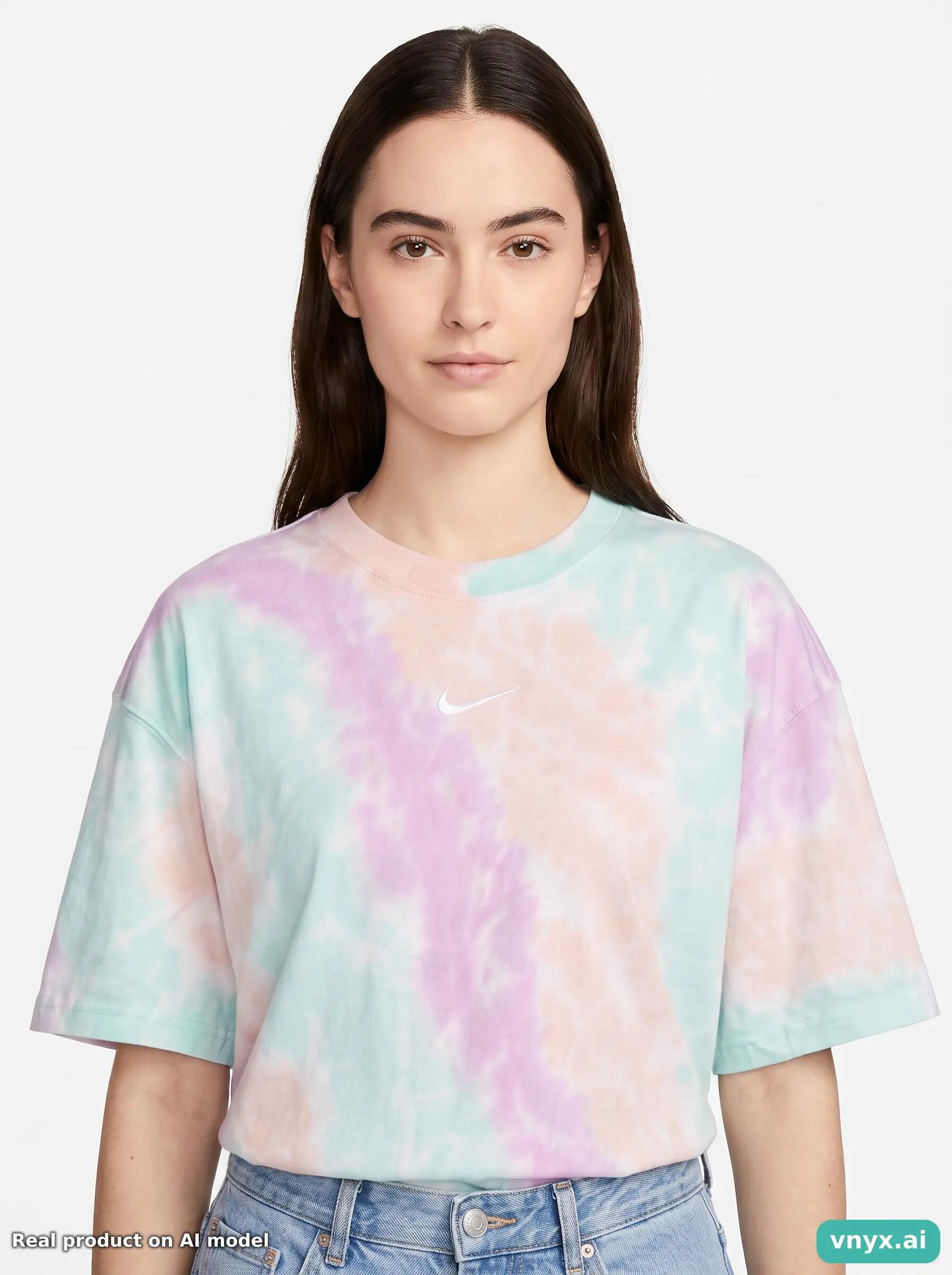 Second Life - Nike T-Shirt in Pastel Tie-Dye size L 5/5