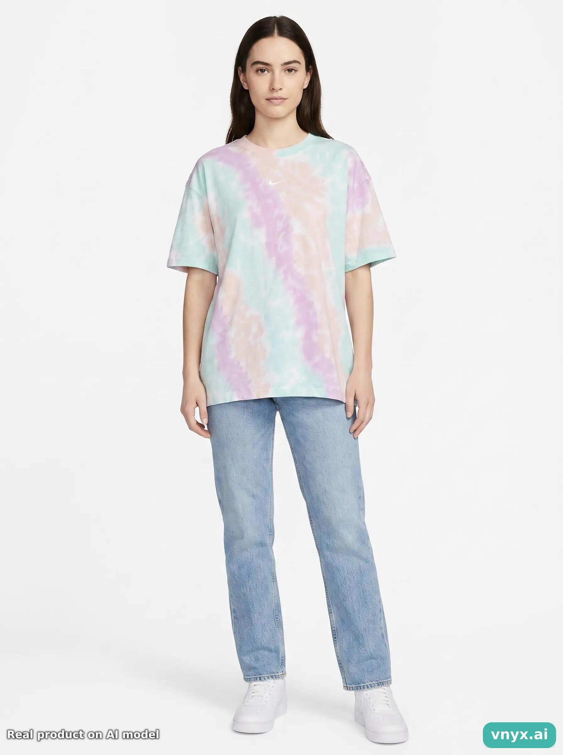 Second Life - Nike T-Shirt in Pastel Tie-Dye size L 3/5