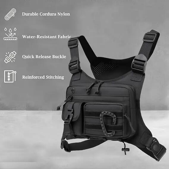 Sacoche de poitrine pour sports outdoor homme et femme, sac de course léger et r 3/6