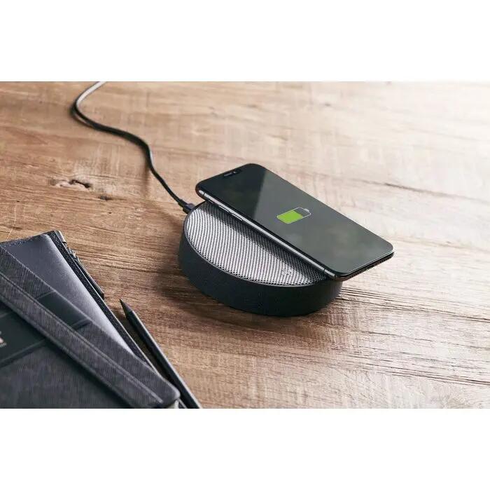 Station de Charge sans Fil et Haut-Parleur Bluetooth 5W - Pierre/Rose 4/5