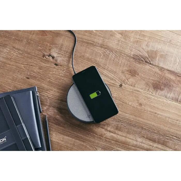 Station de Charge sans Fil et Haut-Parleur Bluetooth 5W - Pierre/Rose 3/5