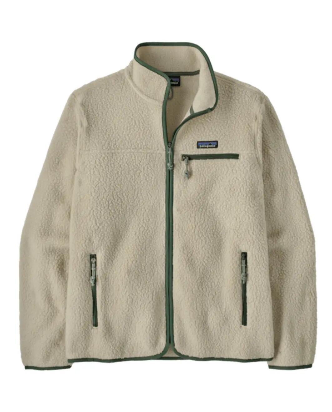 Chaqueta Polar Beige Patagonia Retro Pile Fleece Jacket Pelican w/Canopy Green 1/4