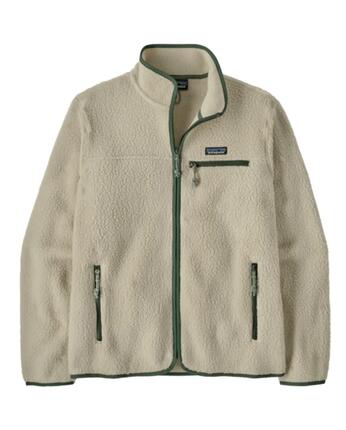 Chaqueta Polar Beige Patagonia Retro Pile Fleece Jacket Pelican w/Canopy Green
