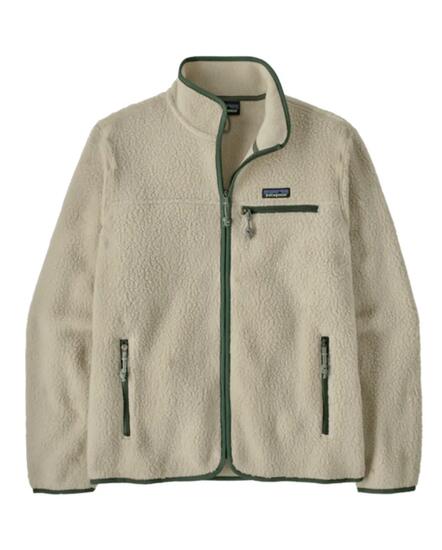 Chaqueta Polar Beige Patagonia Retro Pile Fleece Jacket Pelican w/Canopy Green