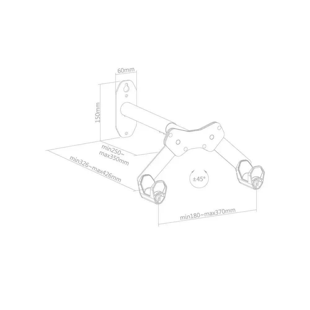Suporte de parede para bicicleta Contec SmART Hold Preto 5/5