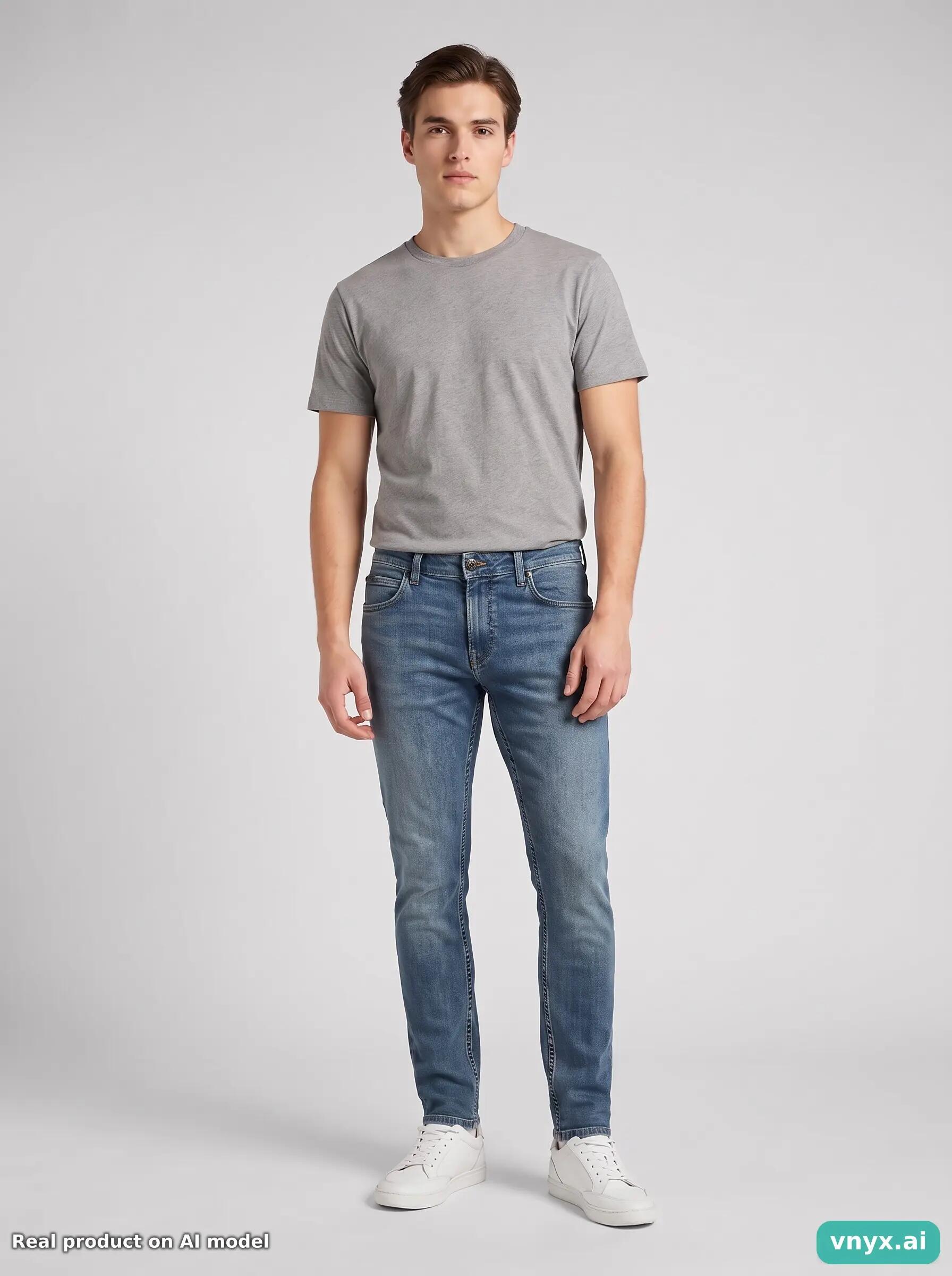 Second Life - Vintage Lee Light Blue Jeans Men 32 L32 6/6