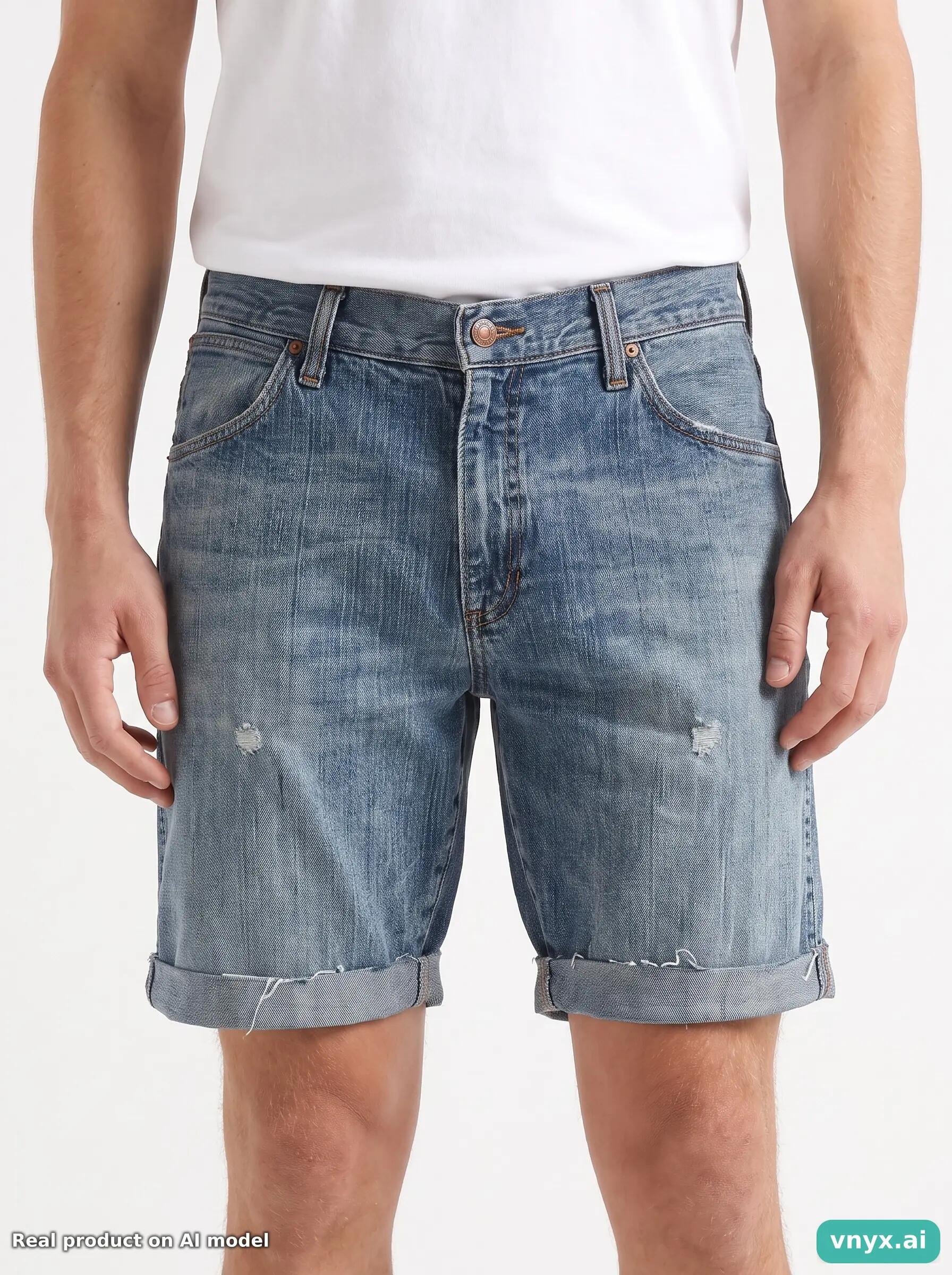 Second Life - Vintage Wrangler Light Blue Denim Shorts Men 33 5/6