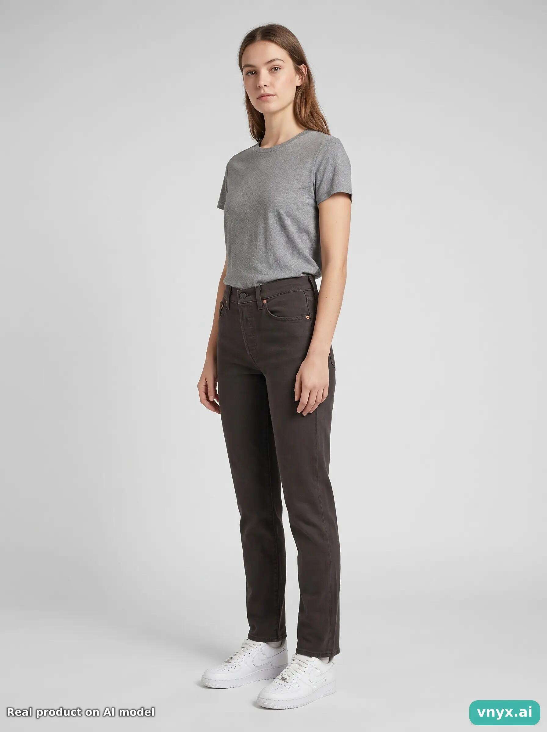Second Life - Vintage Levi's Charcoal Trousers Women 31 L32 6/6