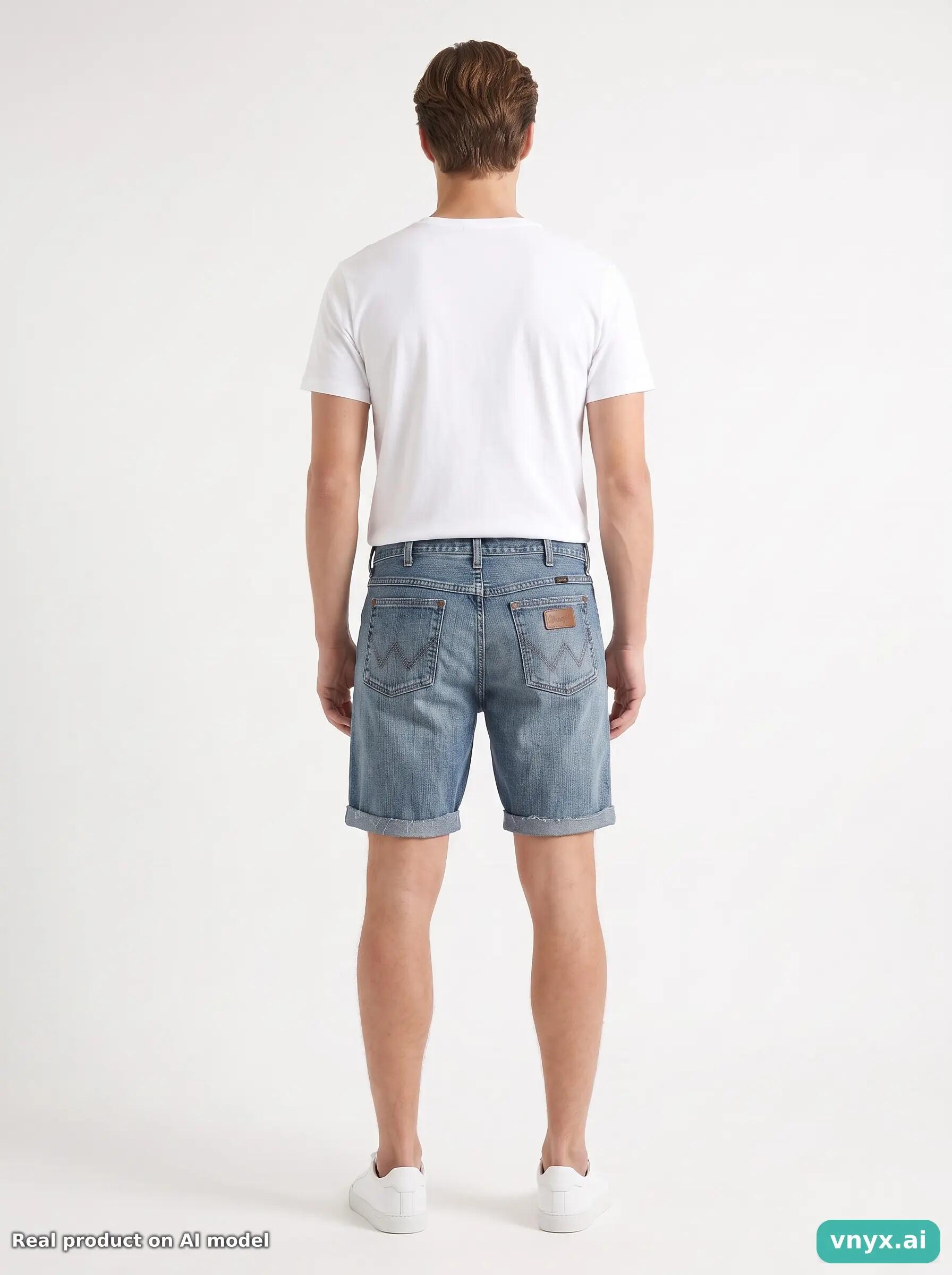 Second Life - Vintage Wrangler Light Blue Denim Shorts Men 33 4/6