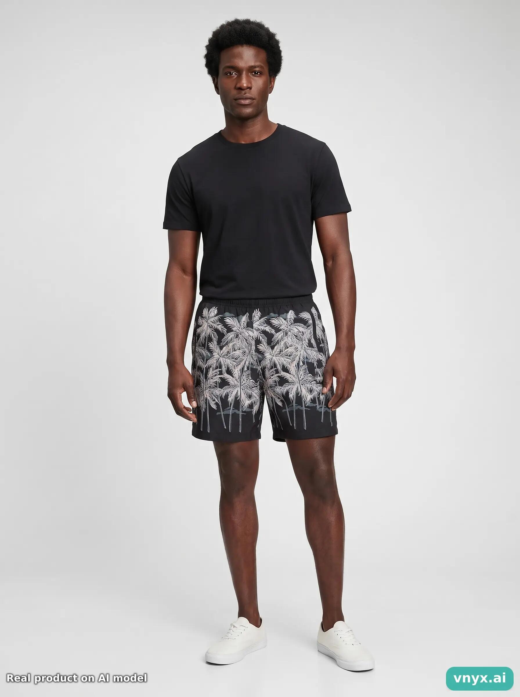 Second Life - Vintage palm Angels Black Shorts Men W32 (EU 40) 3/5