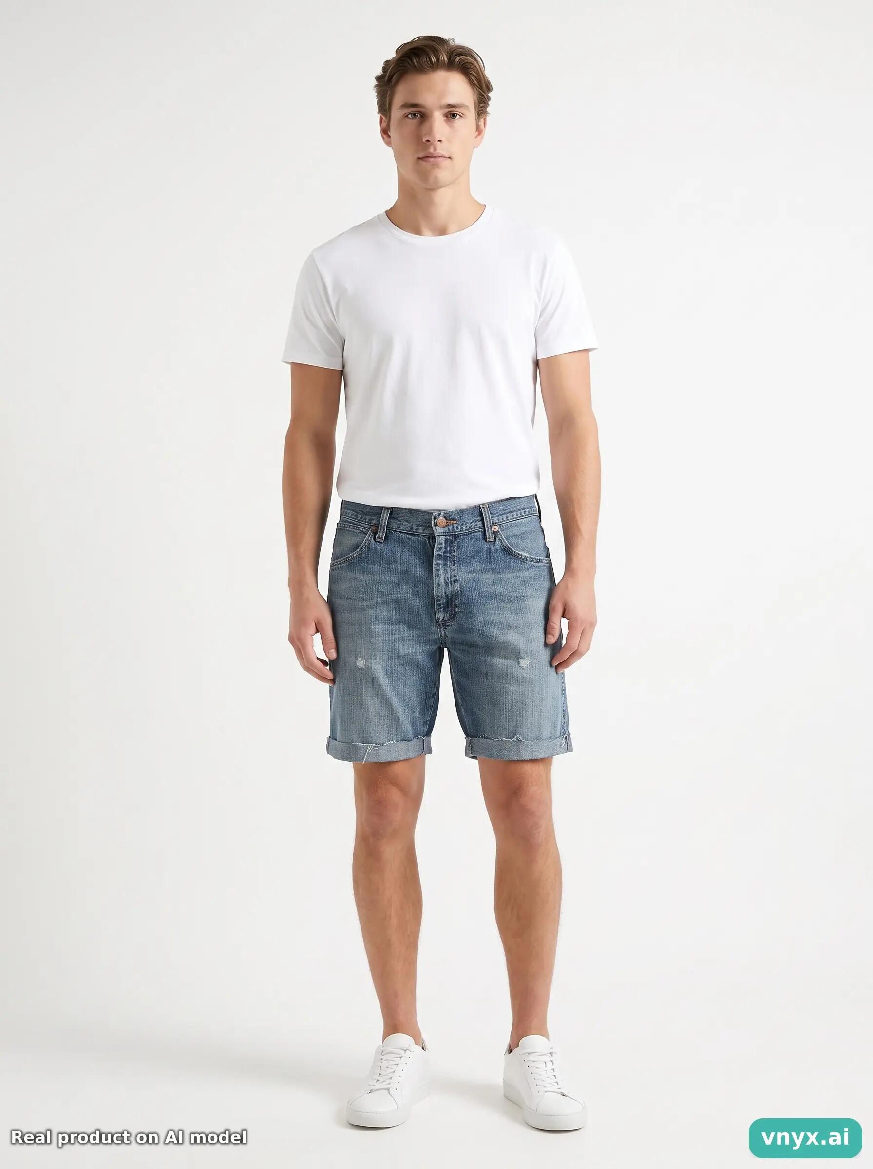 Second Life - Vintage Wrangler Light Blue Denim Shorts Men 33 3/6