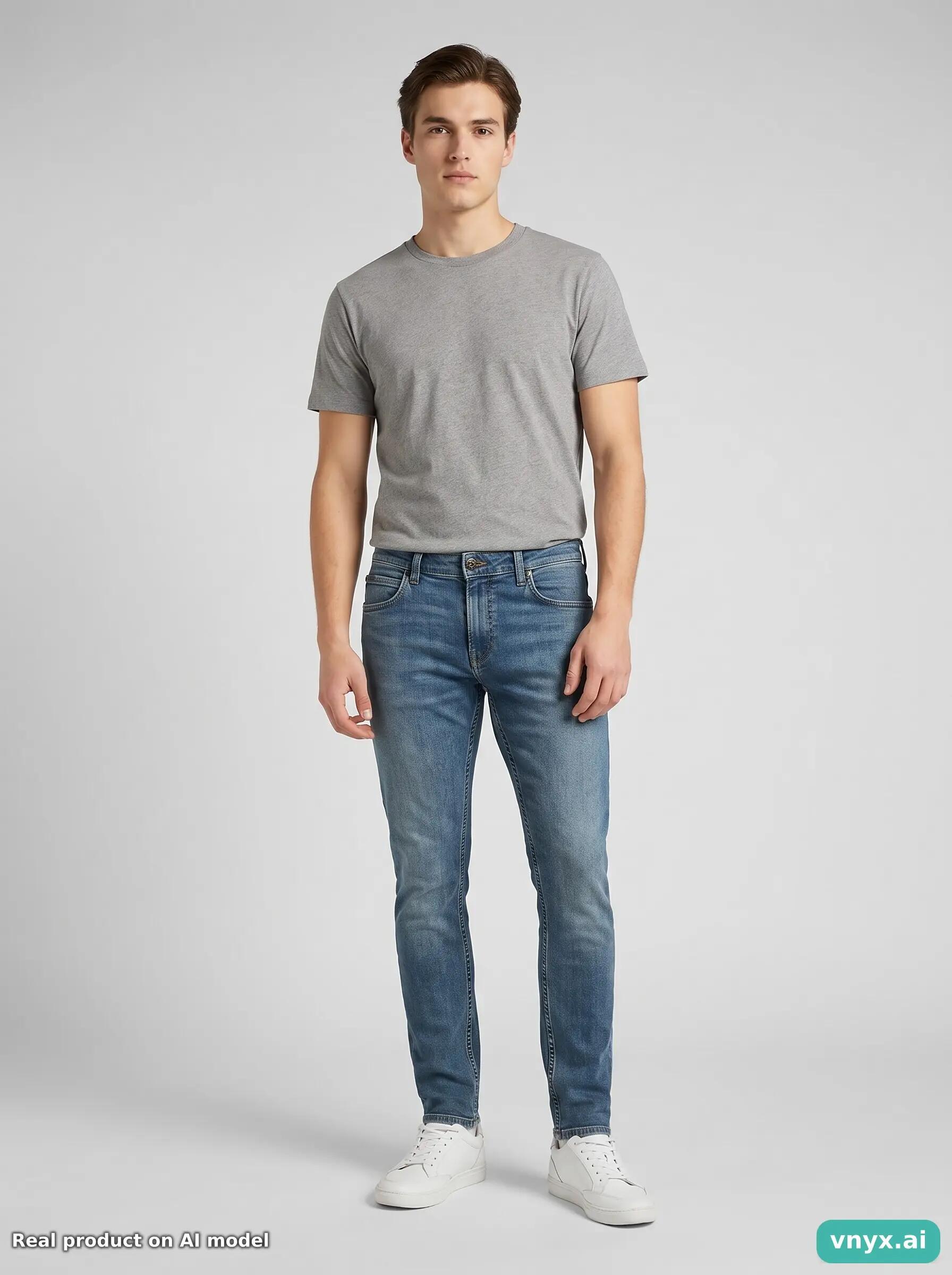 Second Life - Vintage Lee Light Blue Jeans Men 32 L32 3/6