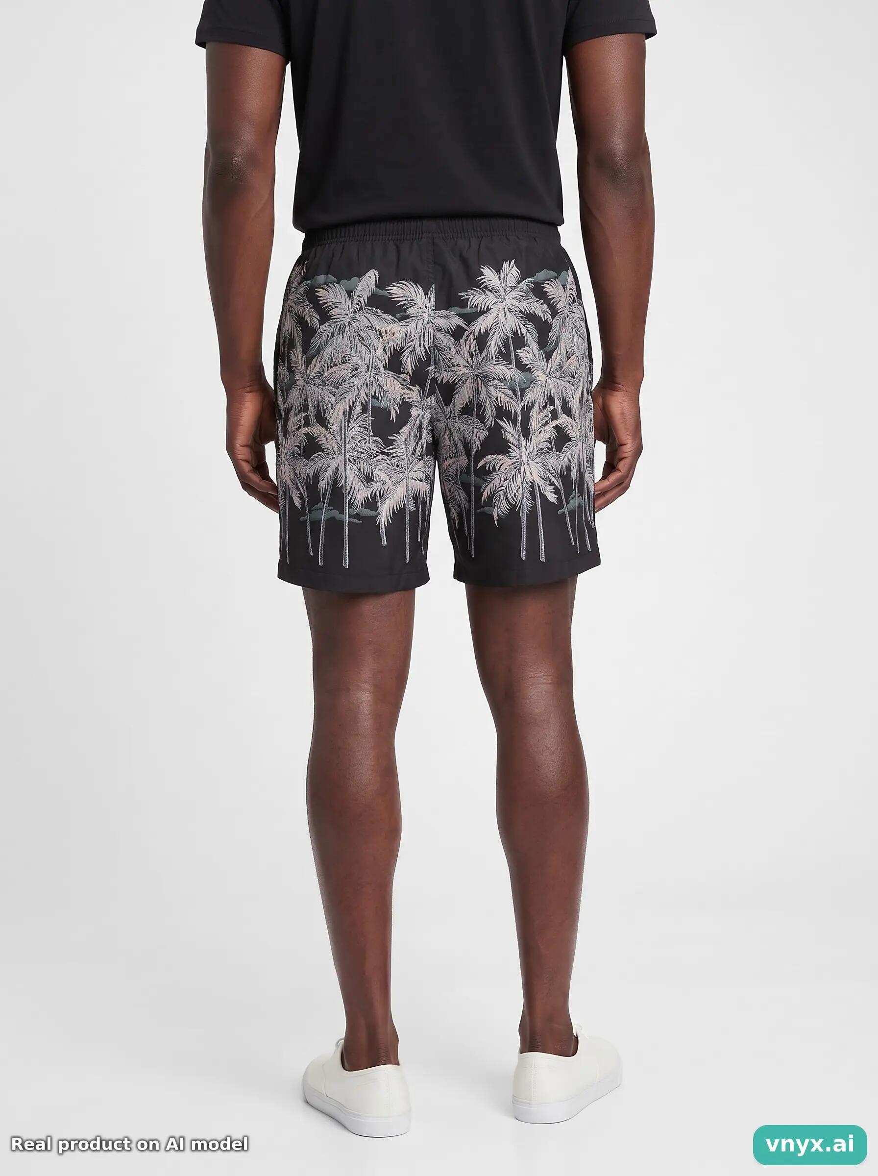 Second Life - Vintage palm Angels Black Shorts Men W32 (EU 40) 2/5