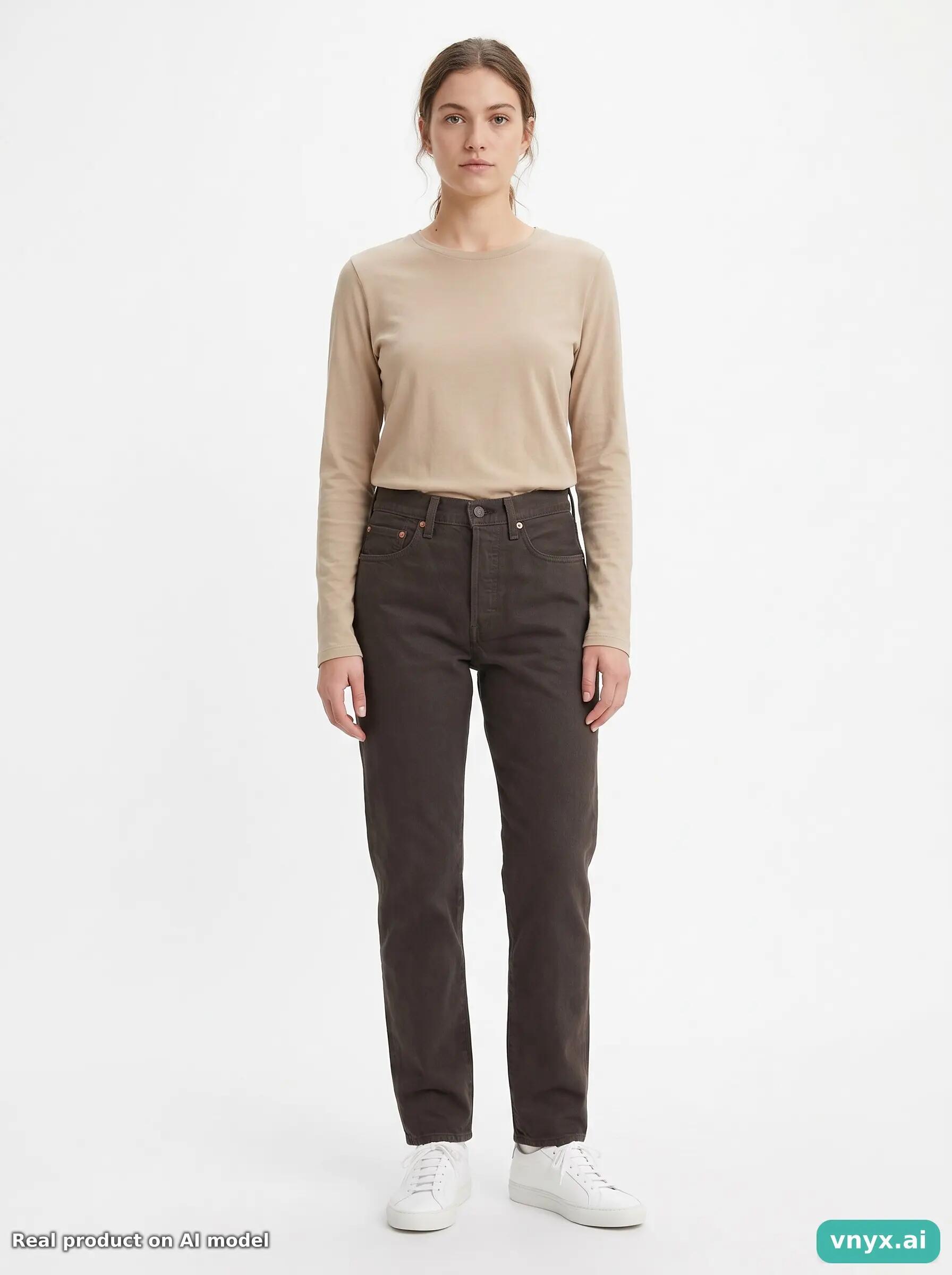 Second Life - Vintage Levi's Charcoal Trousers Women 31 L32 3/6