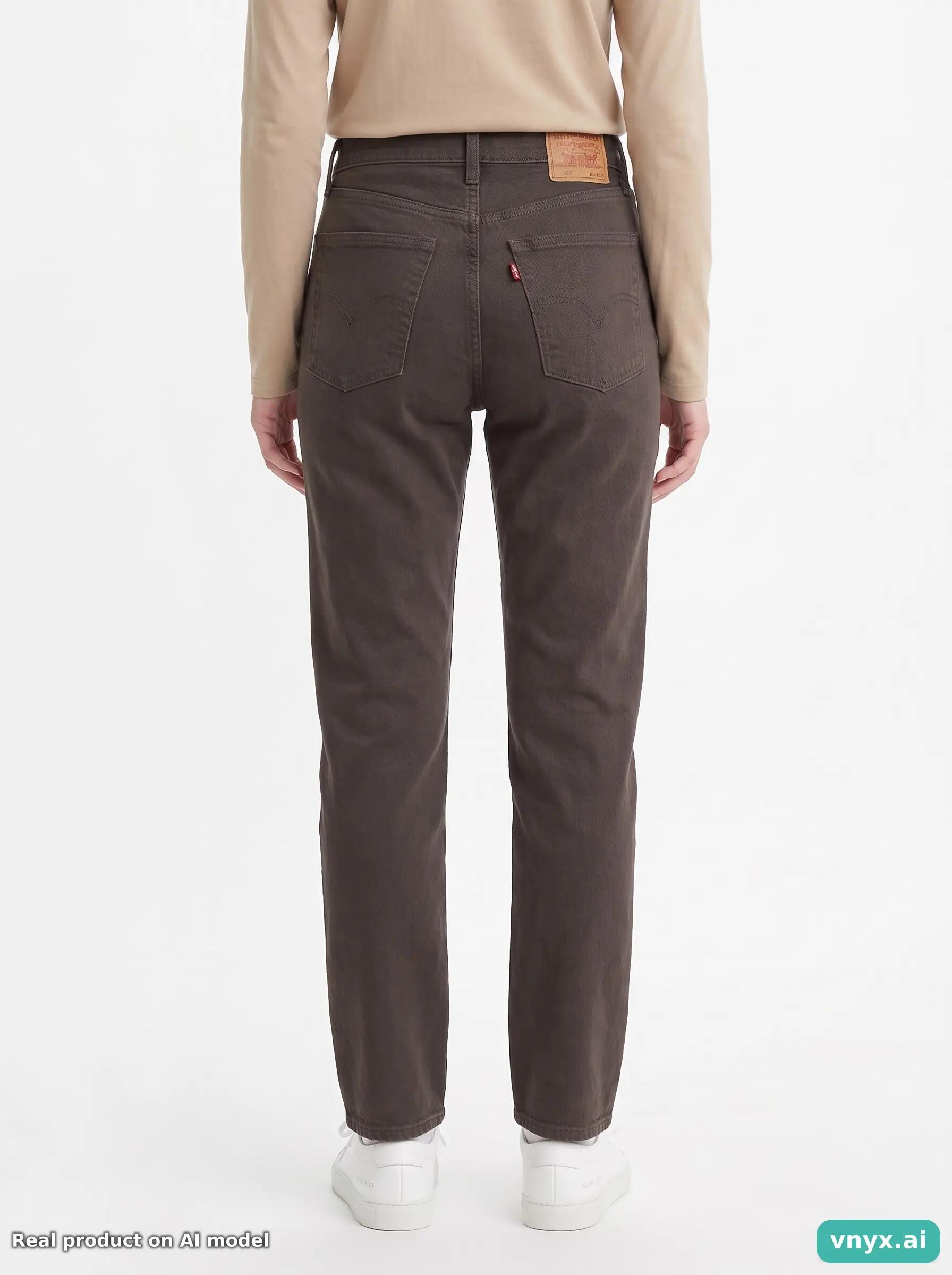 Second Life - Vintage Levi's Charcoal Trousers Women 31 L32 2/6