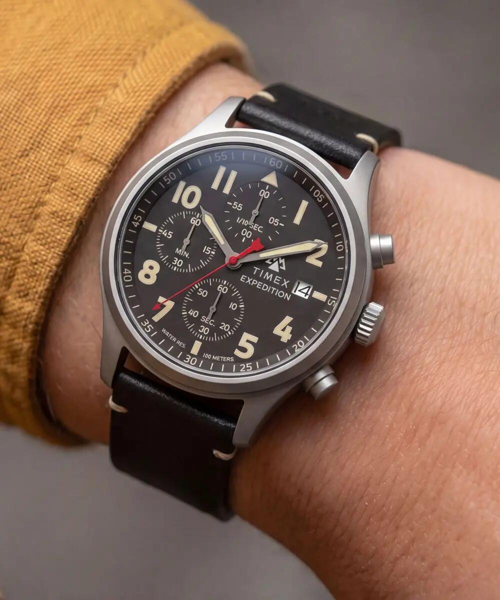 Timex Chronographe Montre Noir/Noir TW2Y89200 6/6