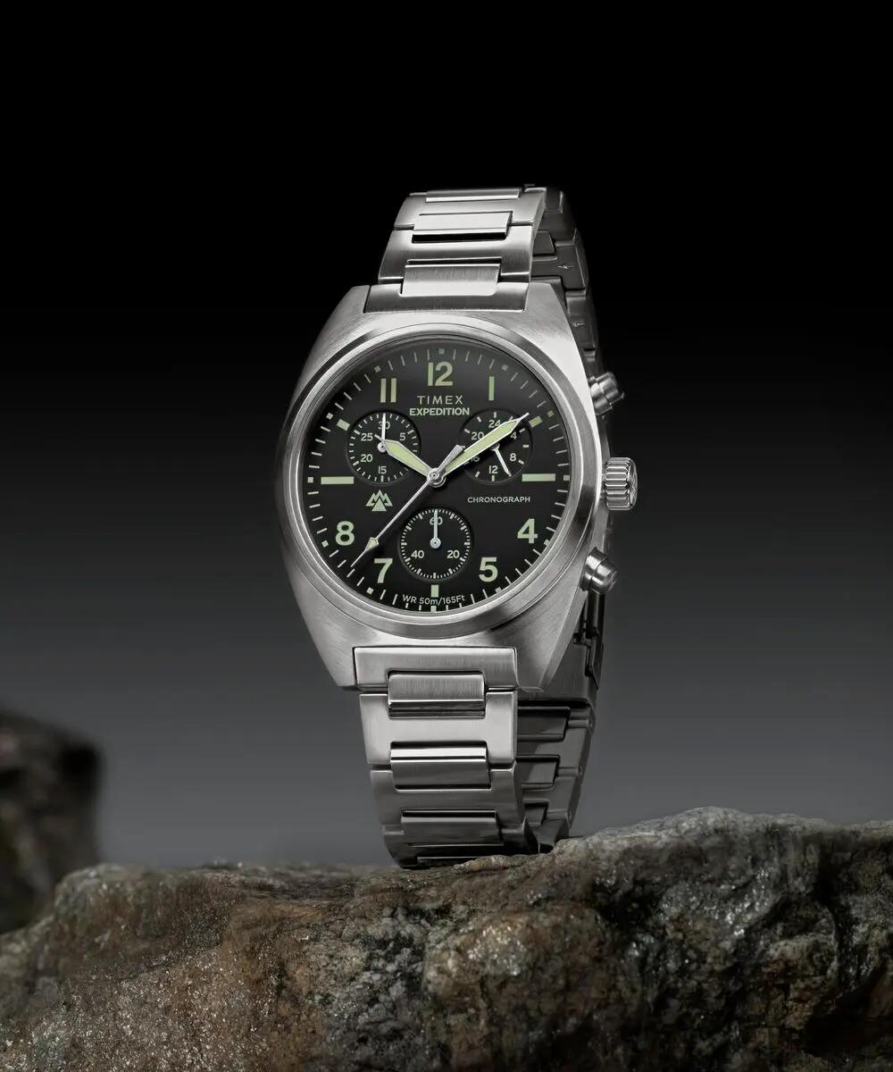 Timex Chronograph Uhr Silber/Schwarz TW2Y61200 5/6