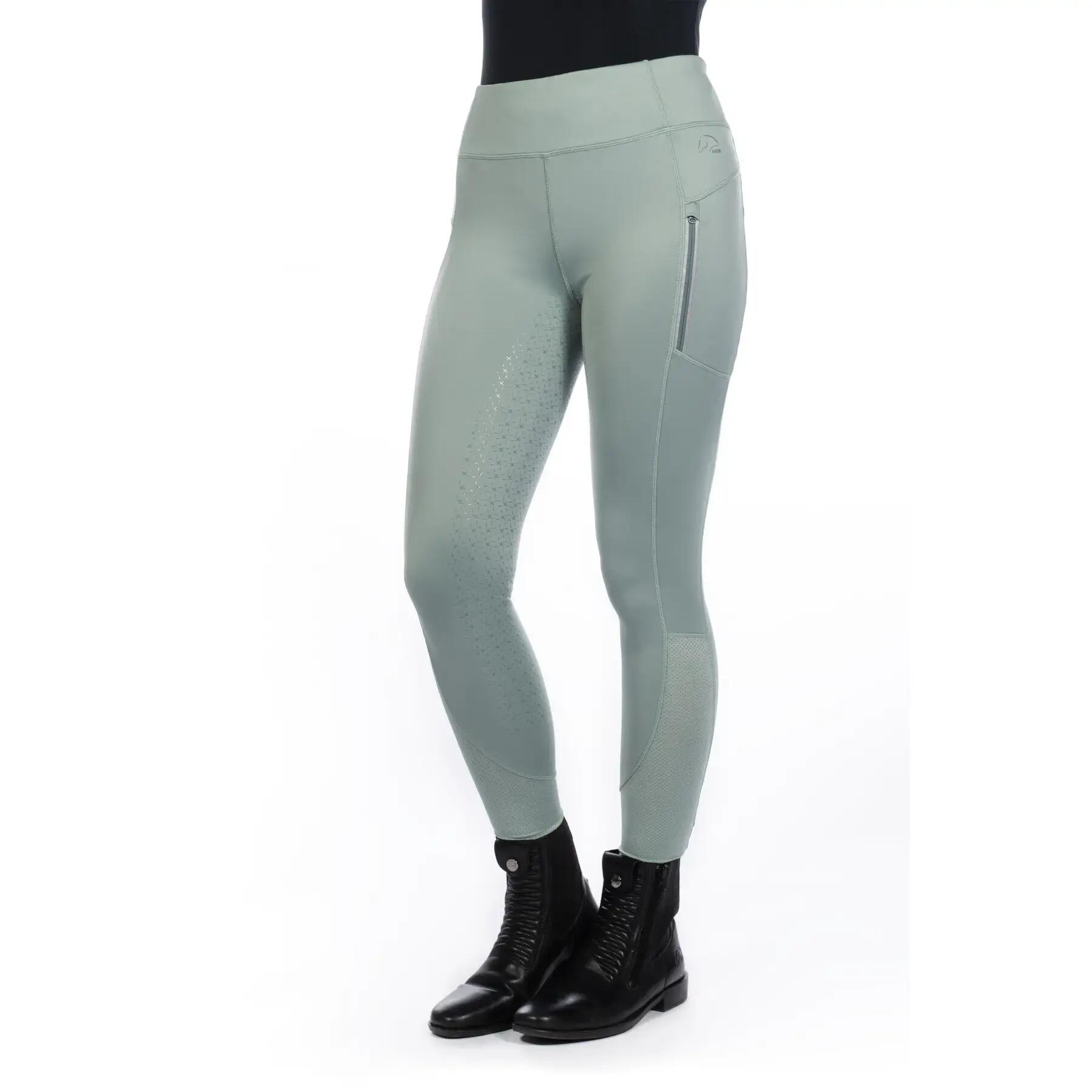 Damskie legginsy jeździeckie z pełną przyczepnością HKM Harbour Island 2/4