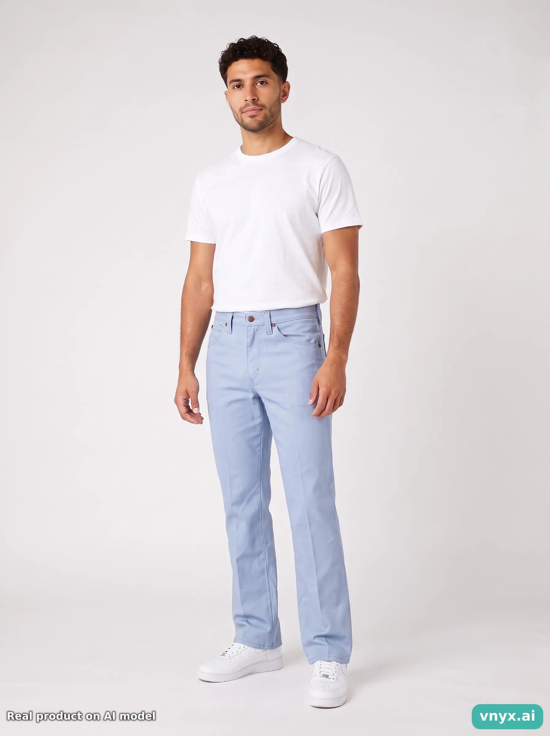 Second Life - Vintage Wrangler Light Blue Jeans Men 26 L34 6/6