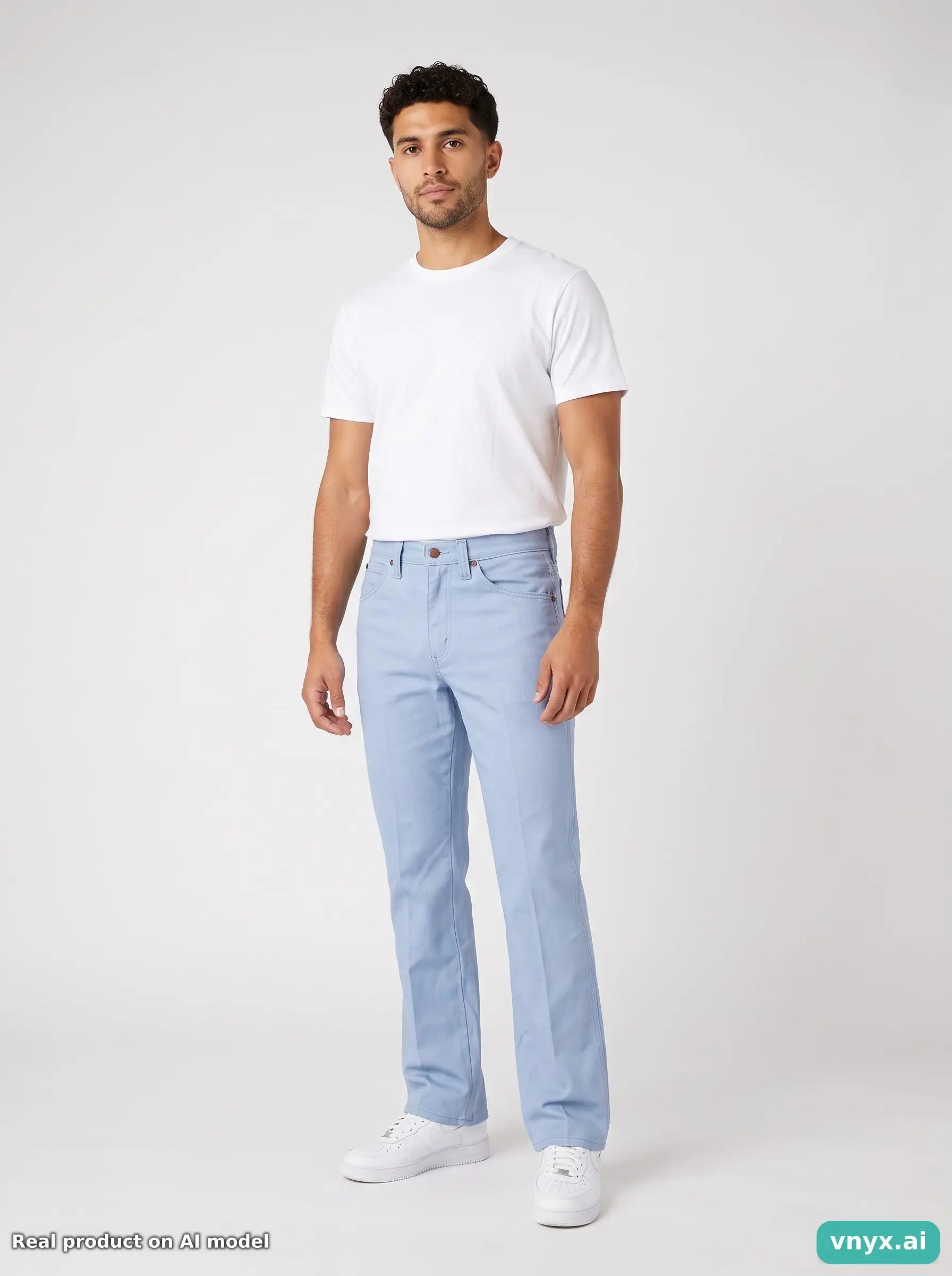 Second Life - Vintage Wrangler Light Blue Jeans Men 26 L34 3/6