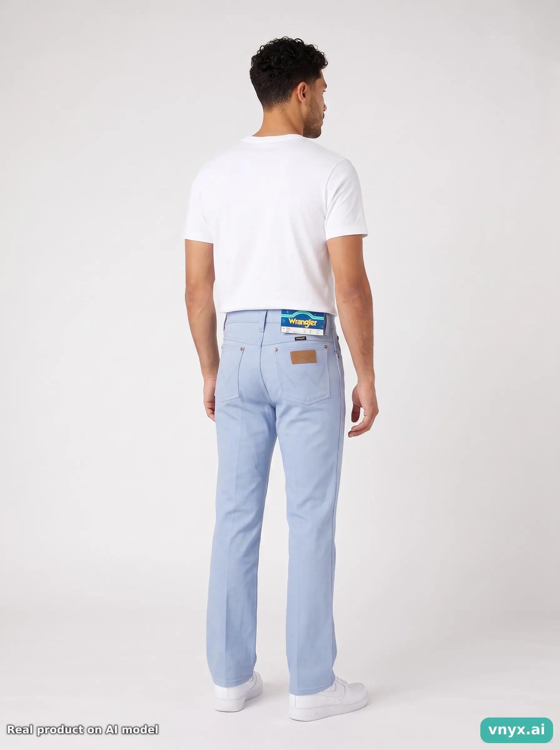 Second Life - Vintage Wrangler Light Blue Jeans Men 26 L34 2/6