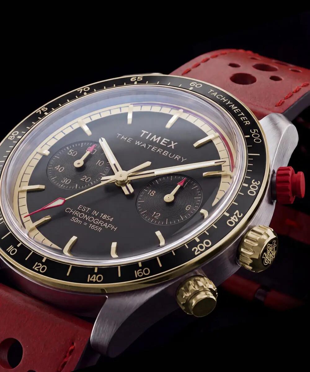 Timex Chronograph Uhr Rot/Schwarz TW2Y93400 5/6