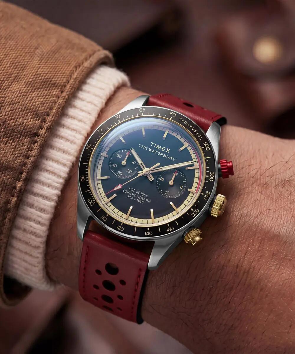Timex Chronograph Uhr Rot/Schwarz TW2Y93400 4/6