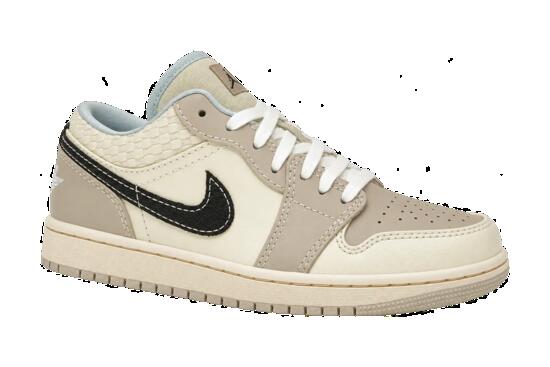 Dames - Sneaker - Low-top - Air Jordan 1 Low SE - Wit, Gletsjerblauw
