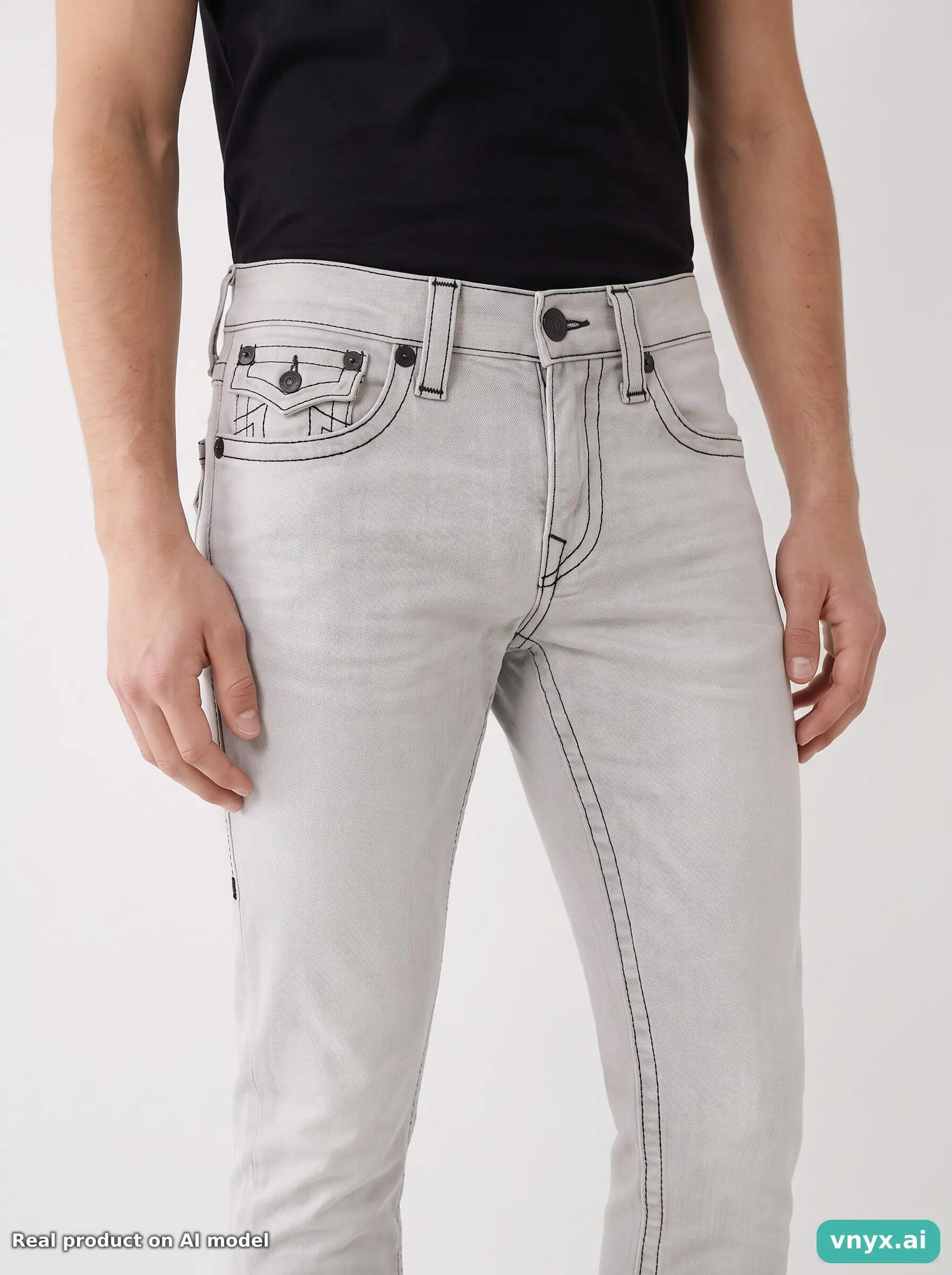 Second Life - Vintage True Religion Beige Jeans Men 29 L33 5/5