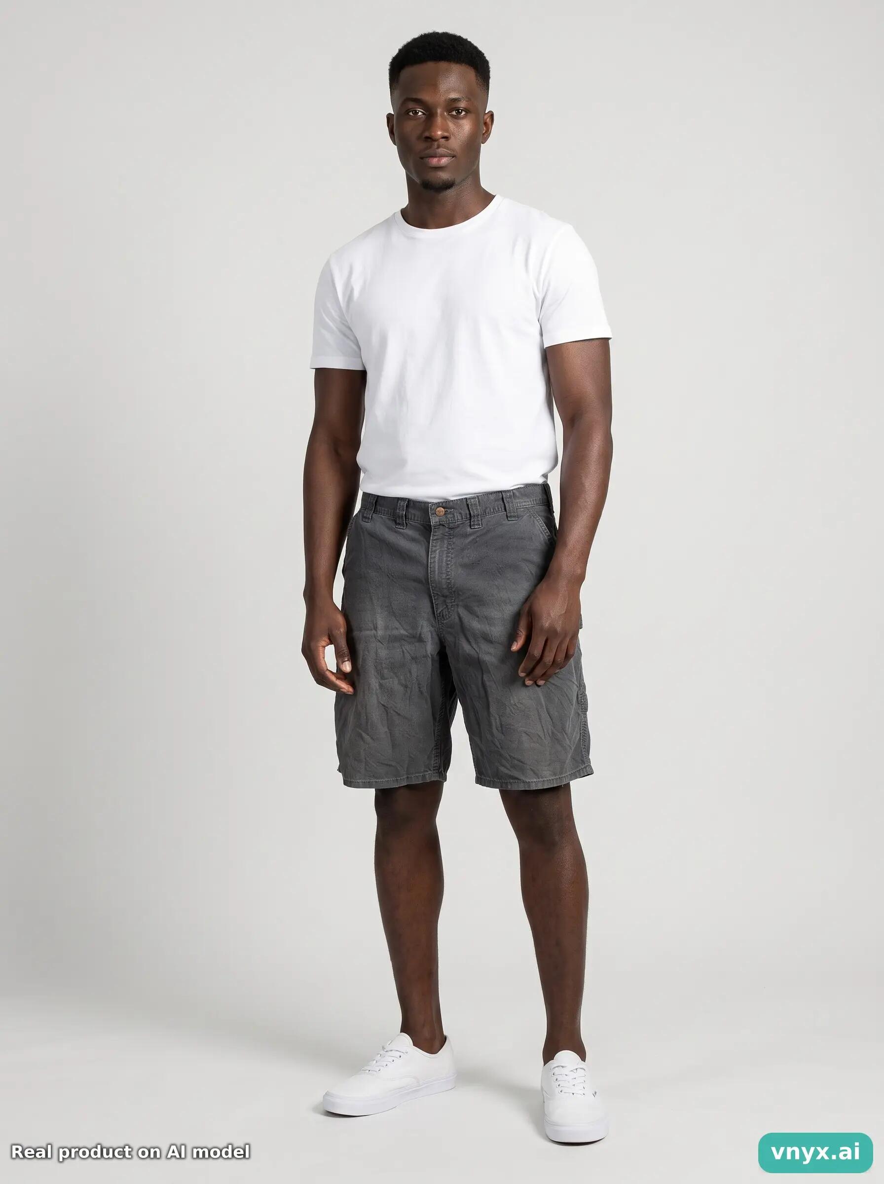 Second Life - Vintage Carhartt Charcoal Shorts Men 41 L10 6/6