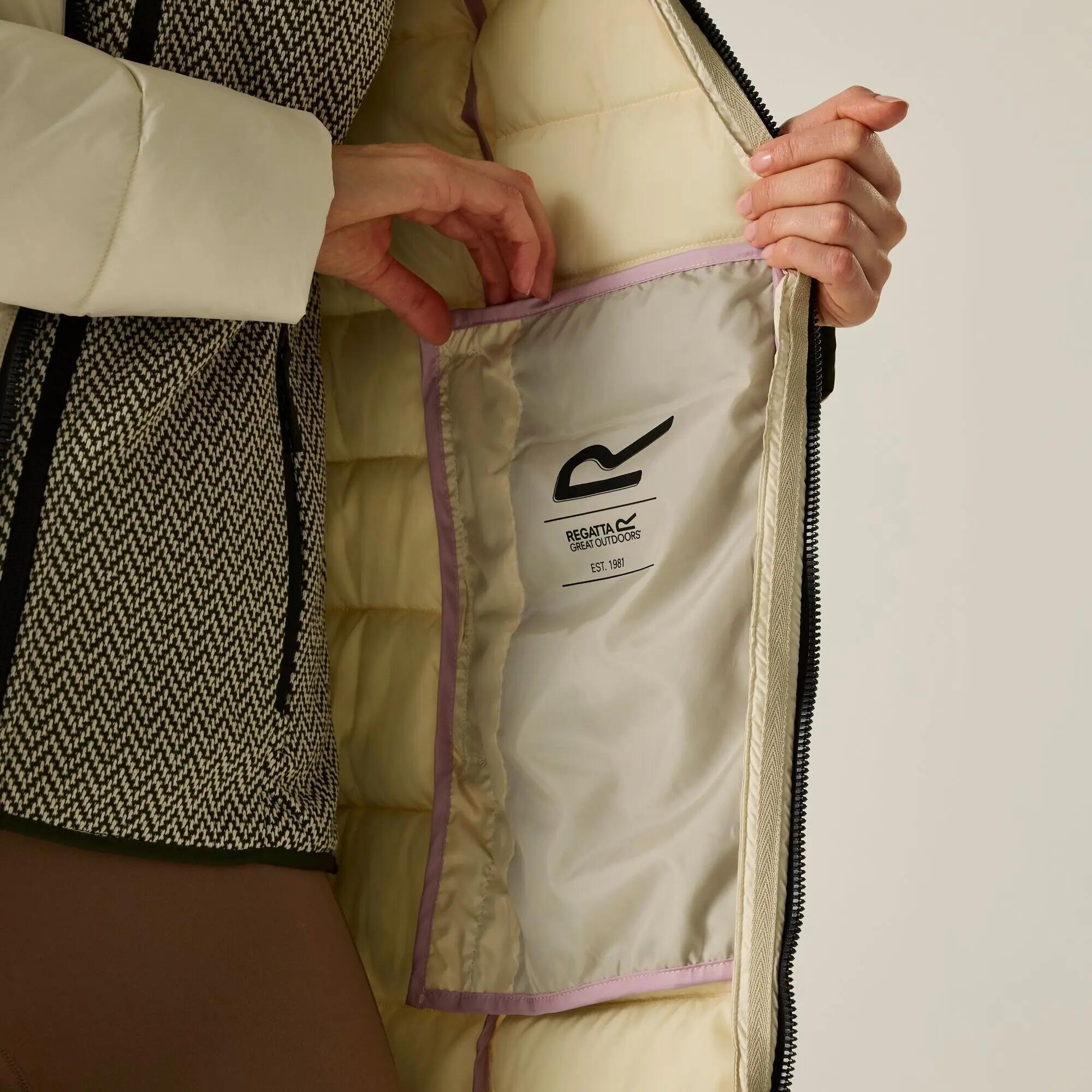 Veste Longue Matelassée Et Unie À Capuche AMARA Femme (Beige Clair) 7/7