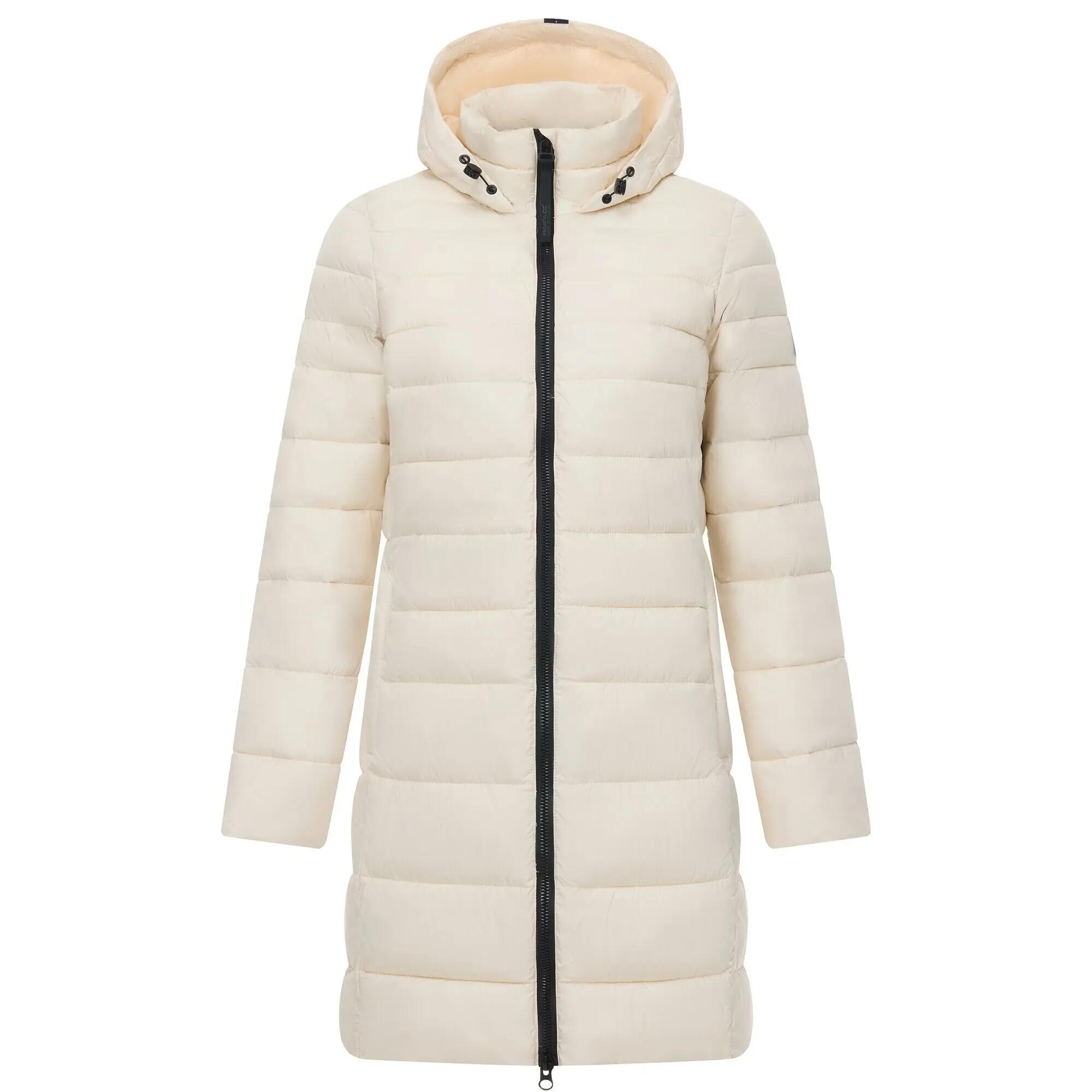 Veste Longue Matelassée Et Unie À Capuche AMARA Femme (Beige Clair) 2/7