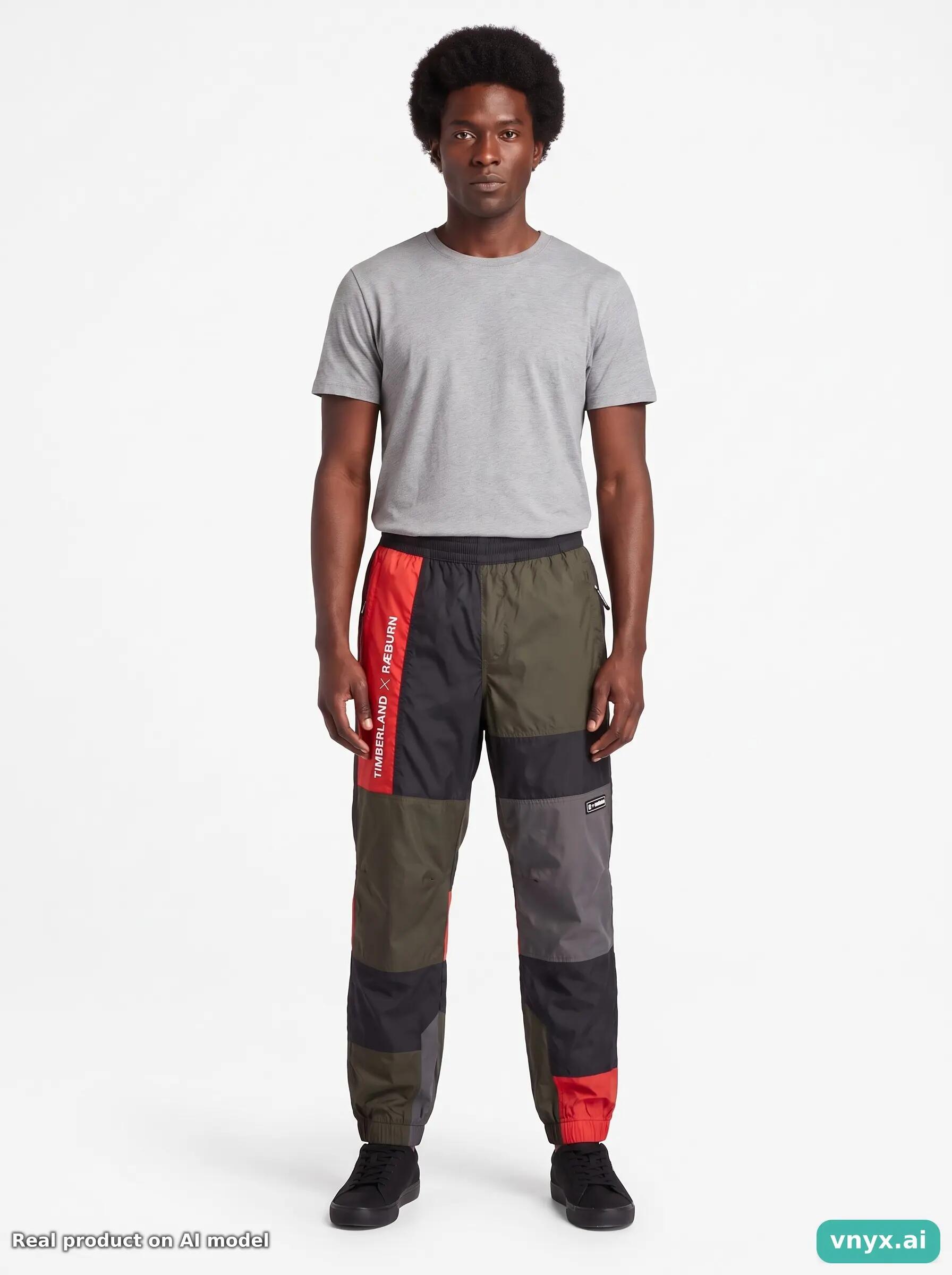 Second Life - Timberland Multicolour Colorblock Joggers Size XL 5/5