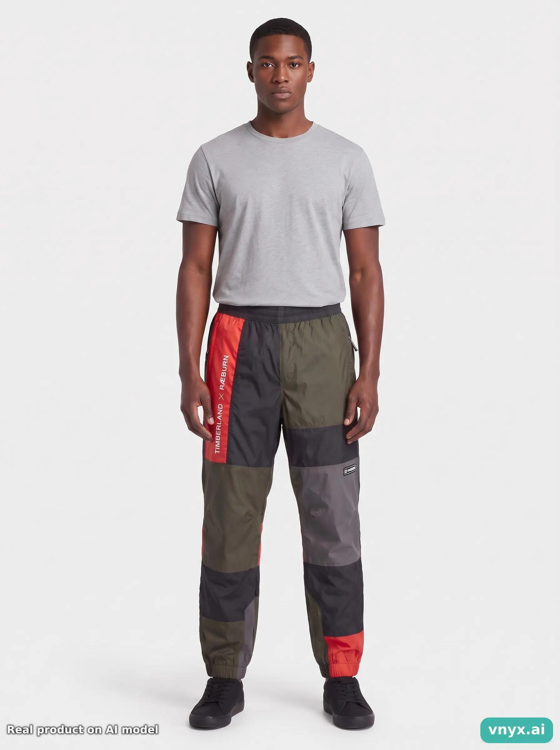 Second Life - Timberland Multicolour Colorblock Joggers Size XL 3/5