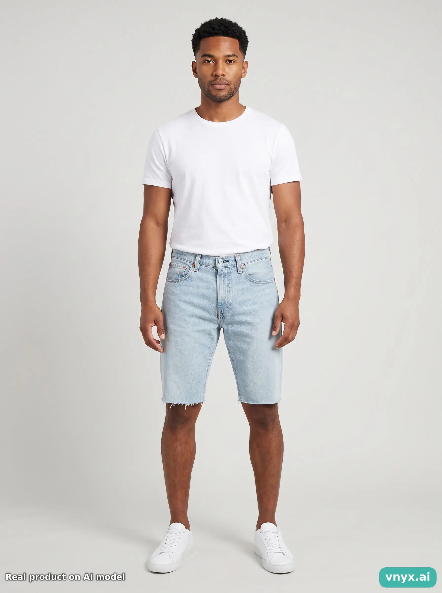 Second Life - Vintage LEVI STRAUSS & CO. Light Blue Shorts Men W29 L32 3/6